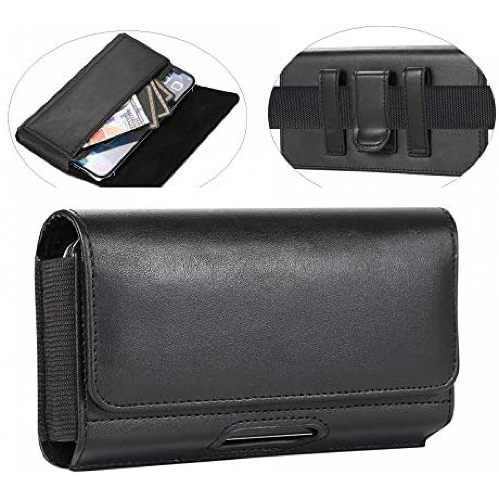 Funda de cinturon Galaxy Note 20 Ultra YHENCY de piel -Negro