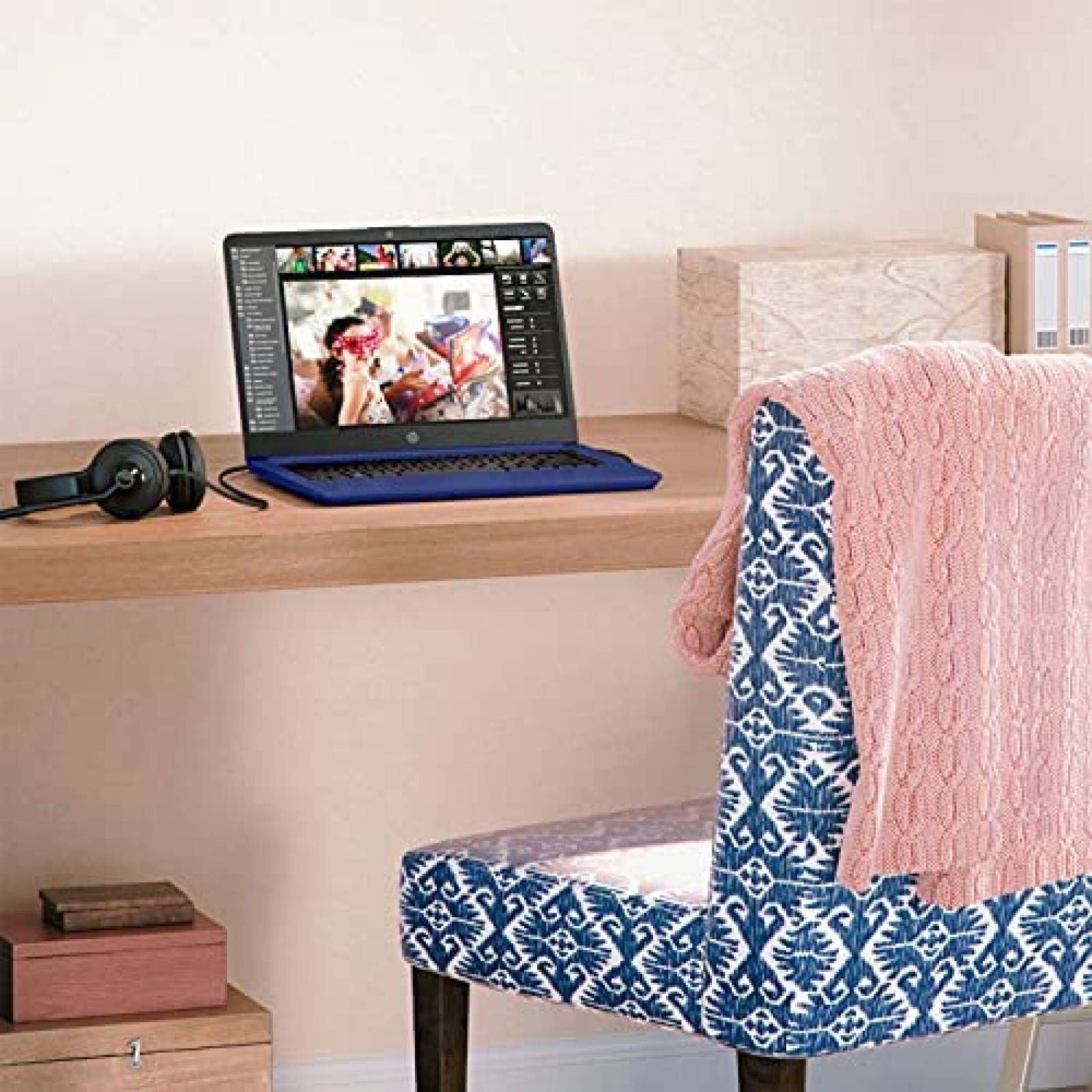 Laptop HP 14" Intel Dual-Core 8GB 64GB Windows 10 - Azul