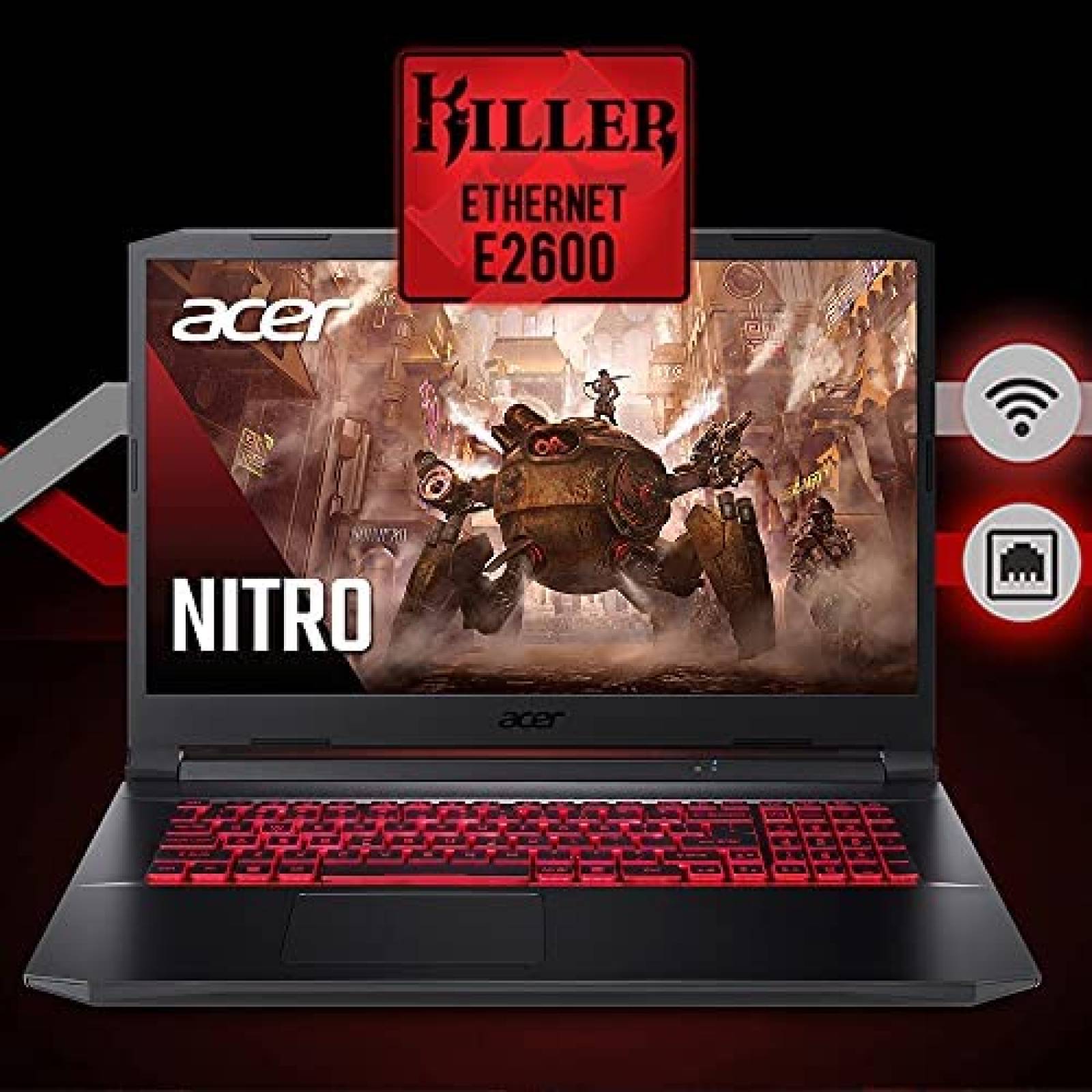 Laptop Acer Nitro 5 AN517-41-R7EY 17.3'' 8GB GTX 1650 WiFi 6