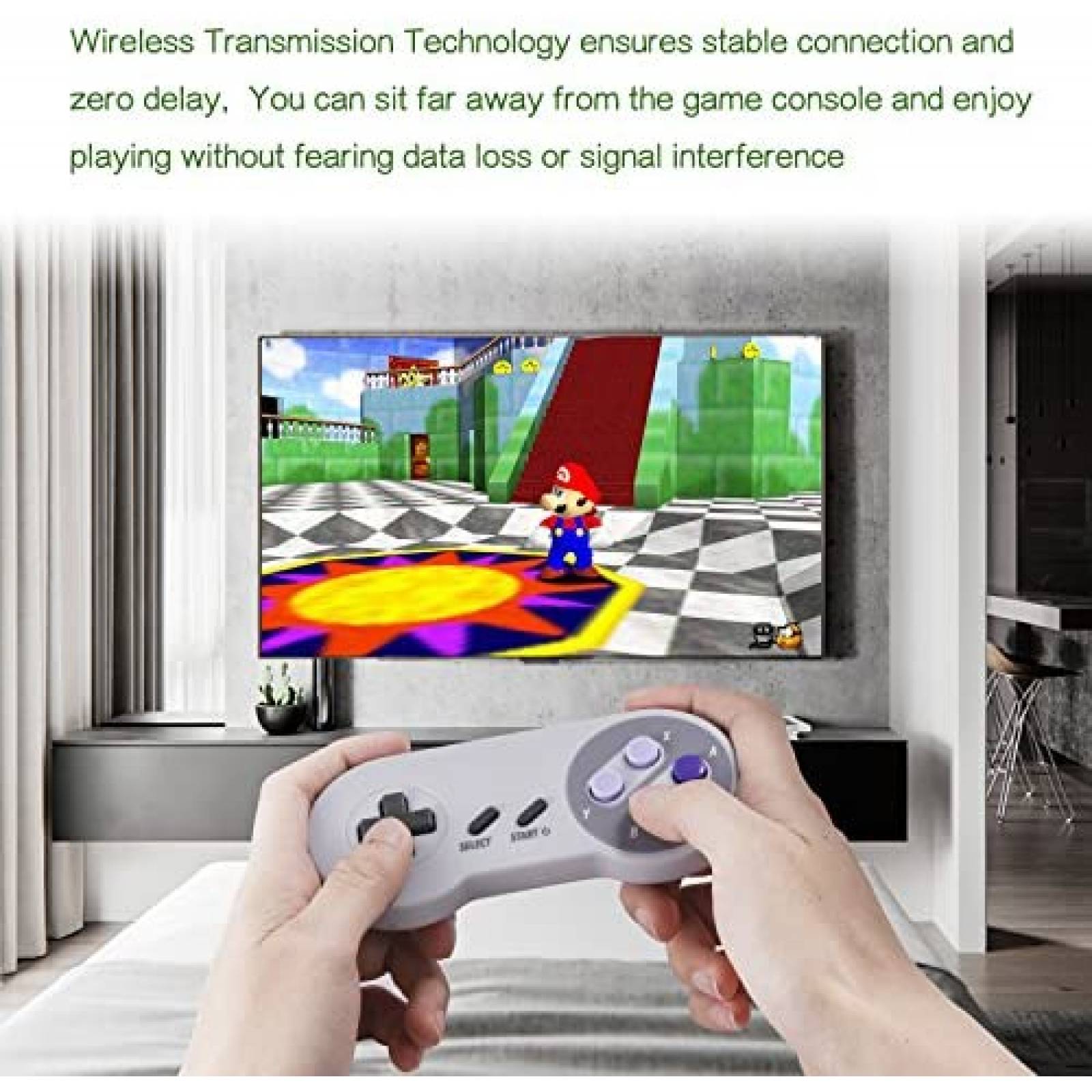 Control SNES iNNEXT 2.4Ghz Inalambrico Compatible -Gris