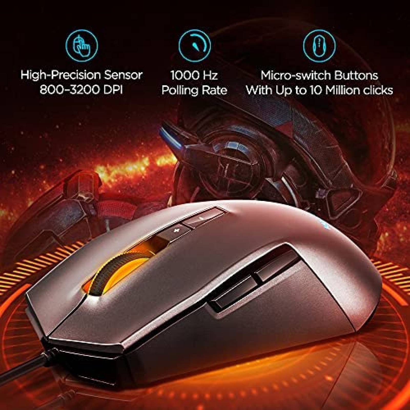 Mouse the Lenovo IdeaPad M100 Gaming ajustable -Negro