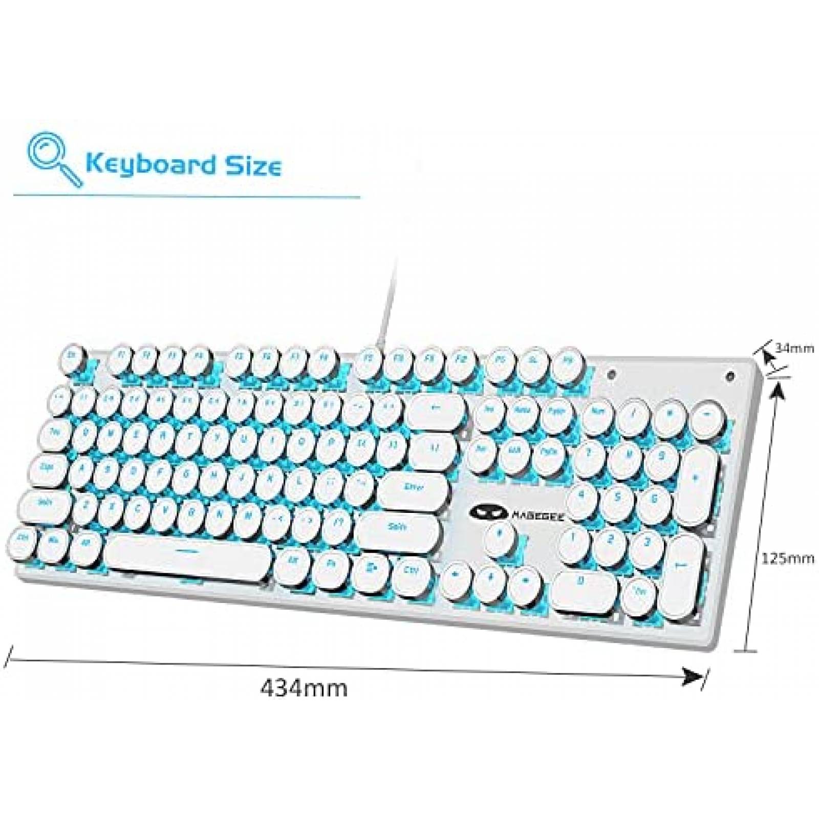 Teclado mecanico MageGee con retroiluminacion LED -Azul