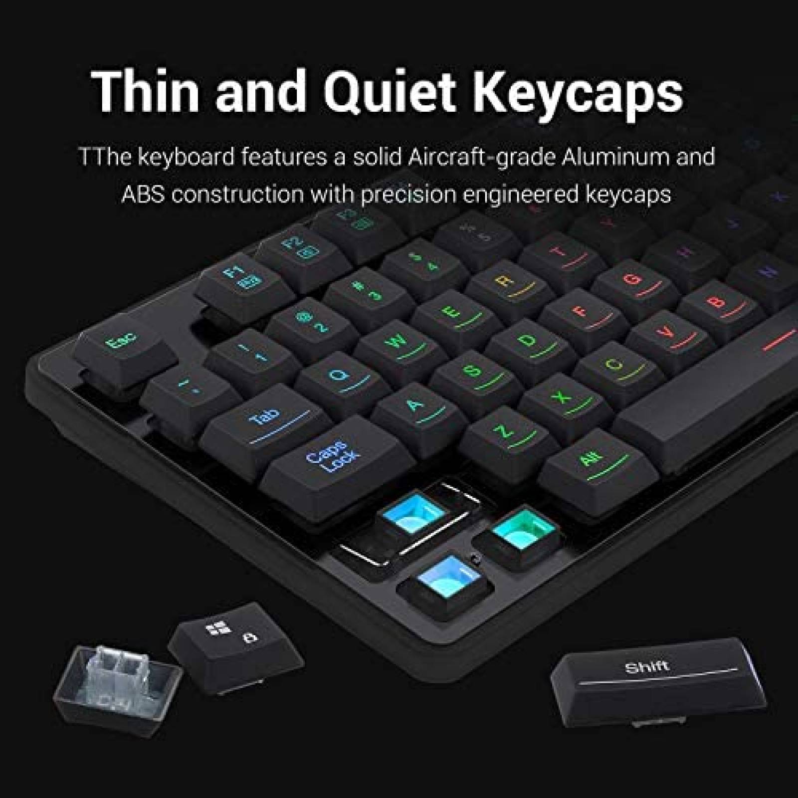 Teclado Redragon K509 Mecanico 104 Teclas Silencioso