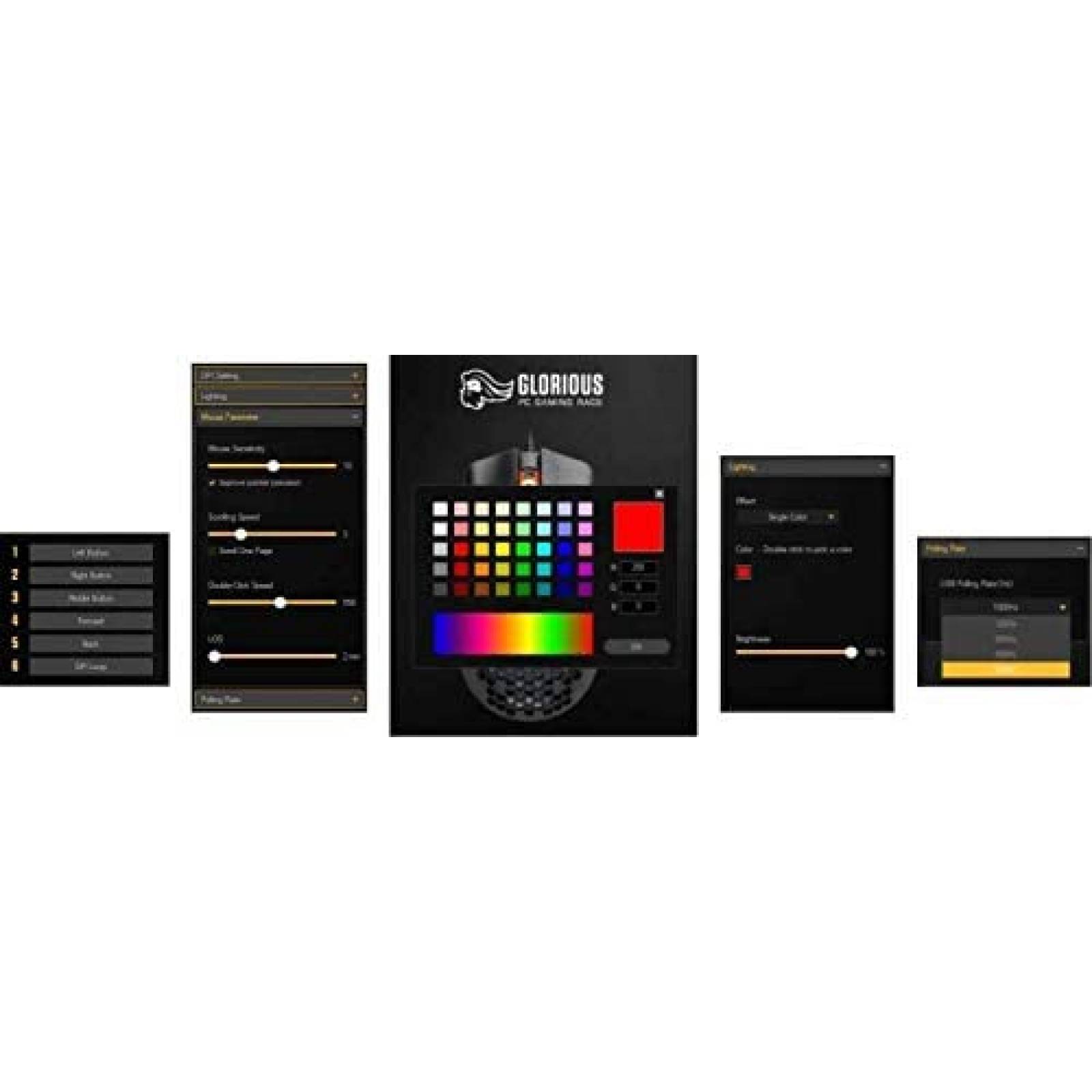 Mouse Gamer Glorious PC Gaming Race Model O- Glossy -Negro