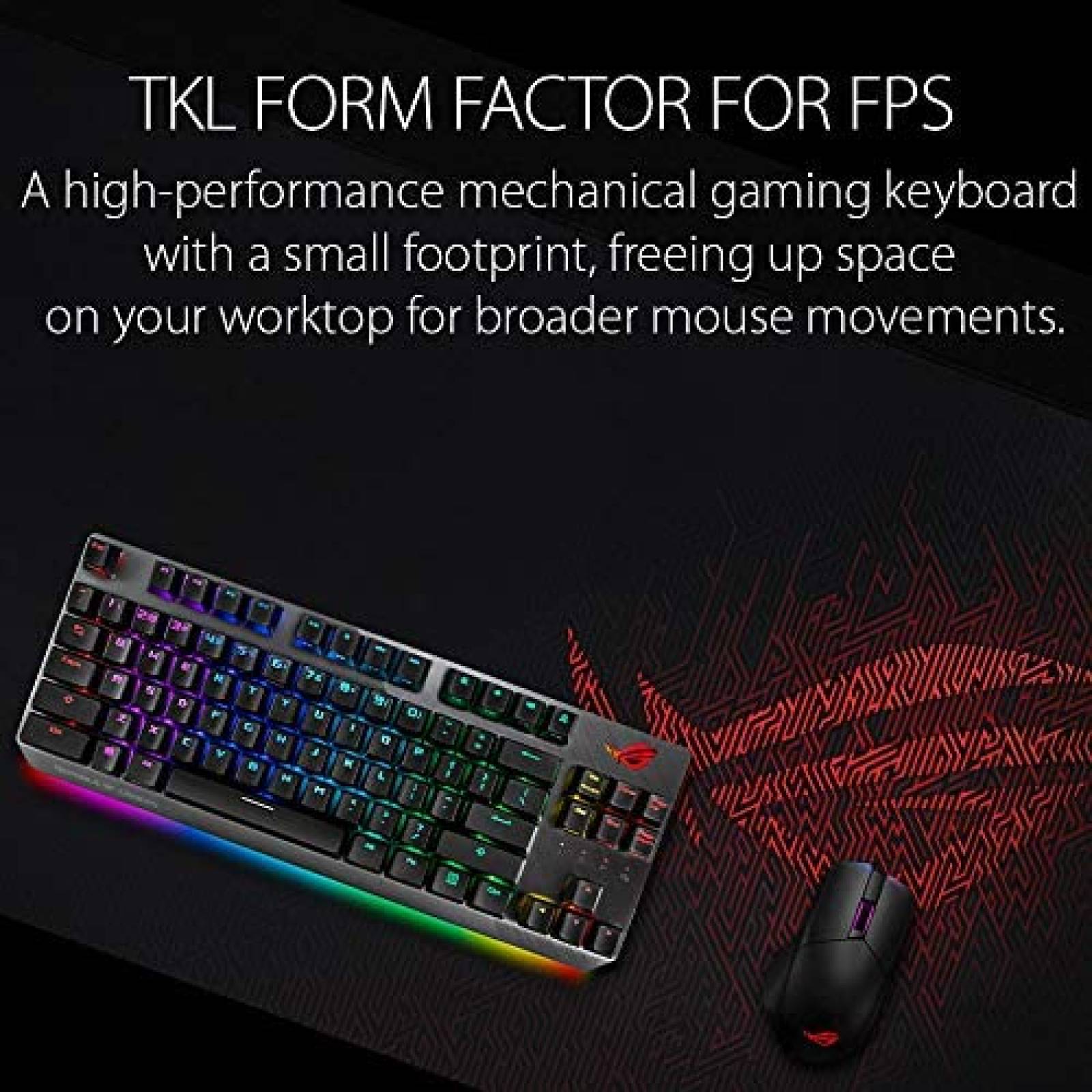 Teclado Gamer ASUS ROG Strix Scope NX TKL Deluxe mecanico
