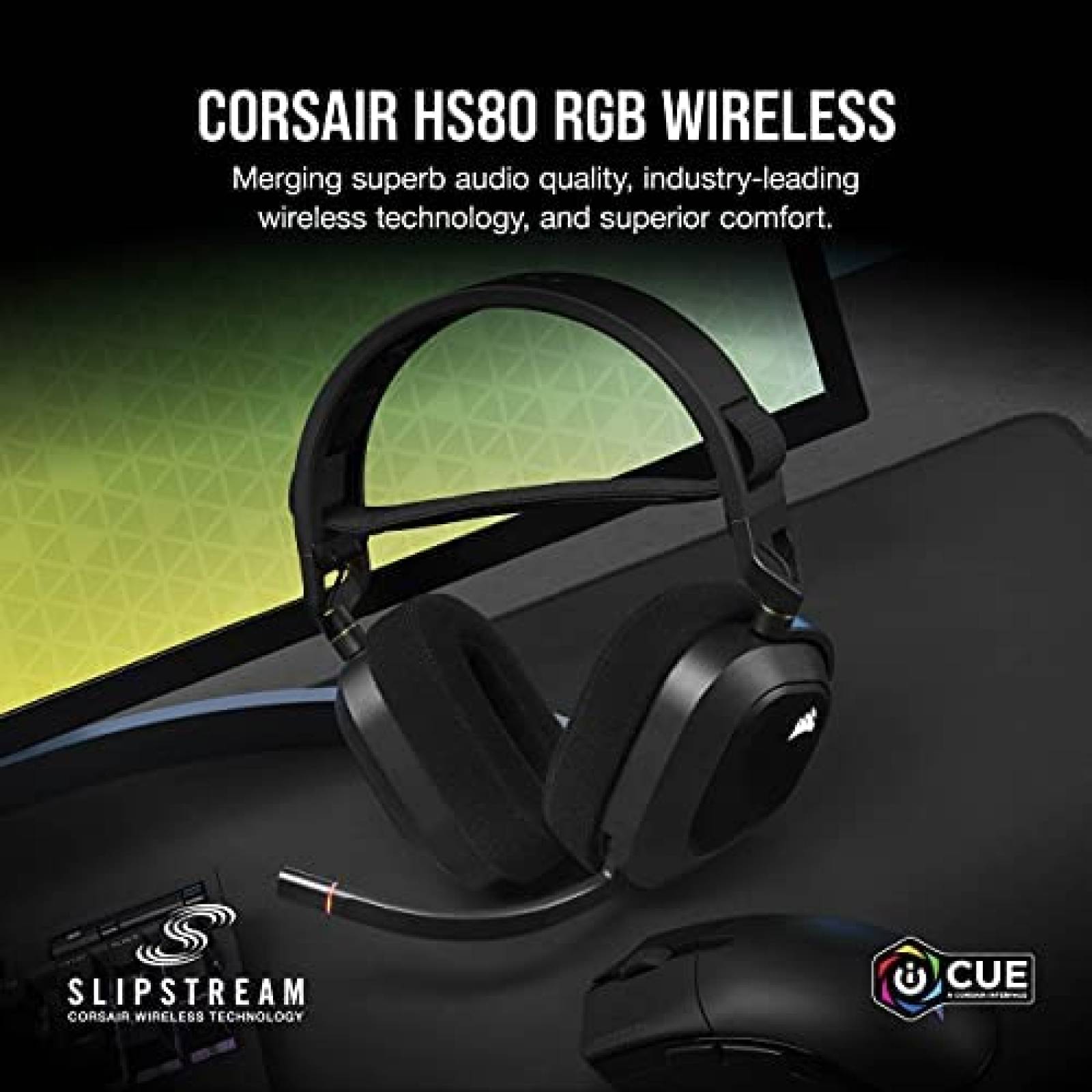 Headset CORSAIR HS80 RGB con Audio Espacial para PC/Mac/PS