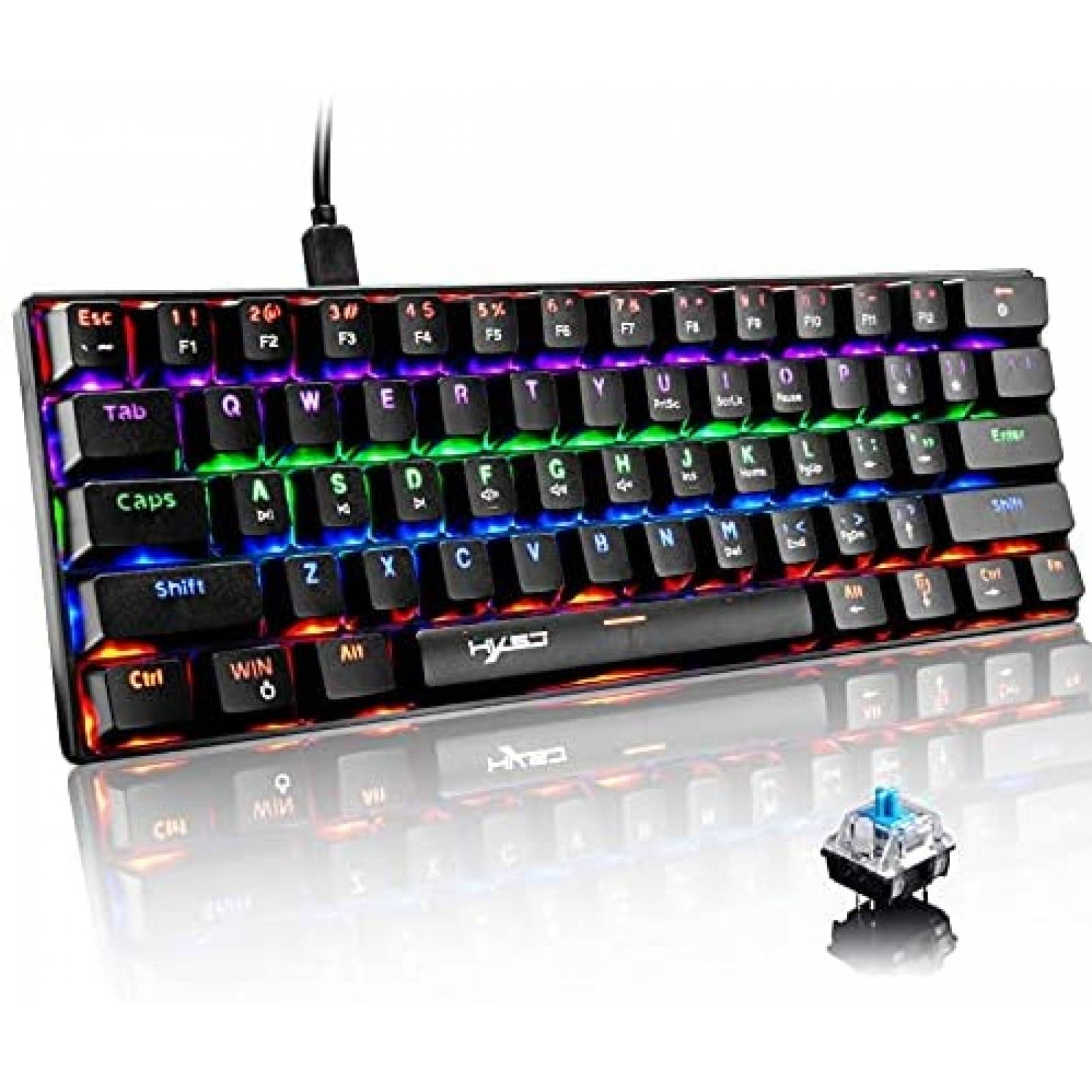 Teclado mecanico ZIYOU LANG retroiluminacion LED multicolor