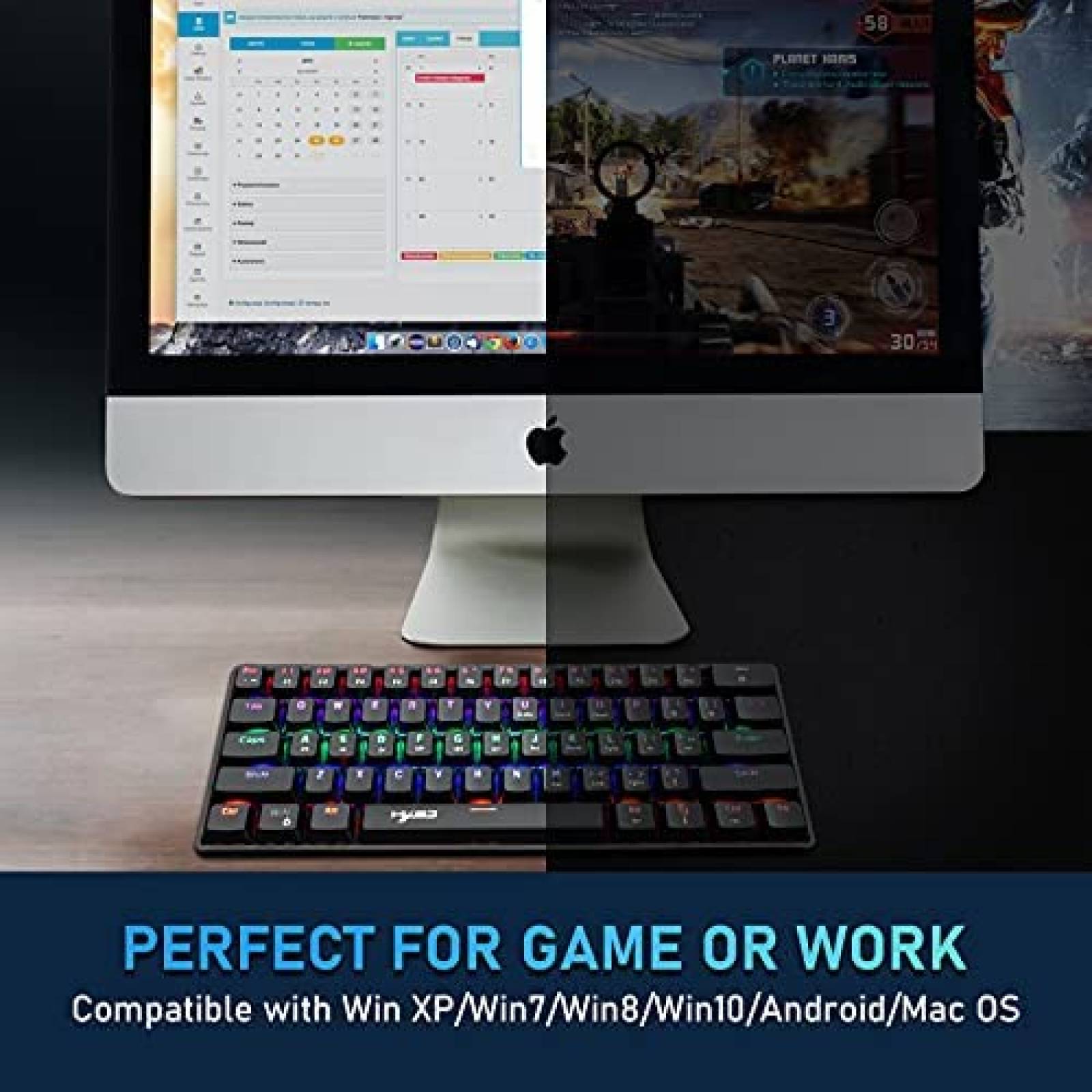 Teclado mecanico ZIYOU LANG retroiluminacion LED multicolor