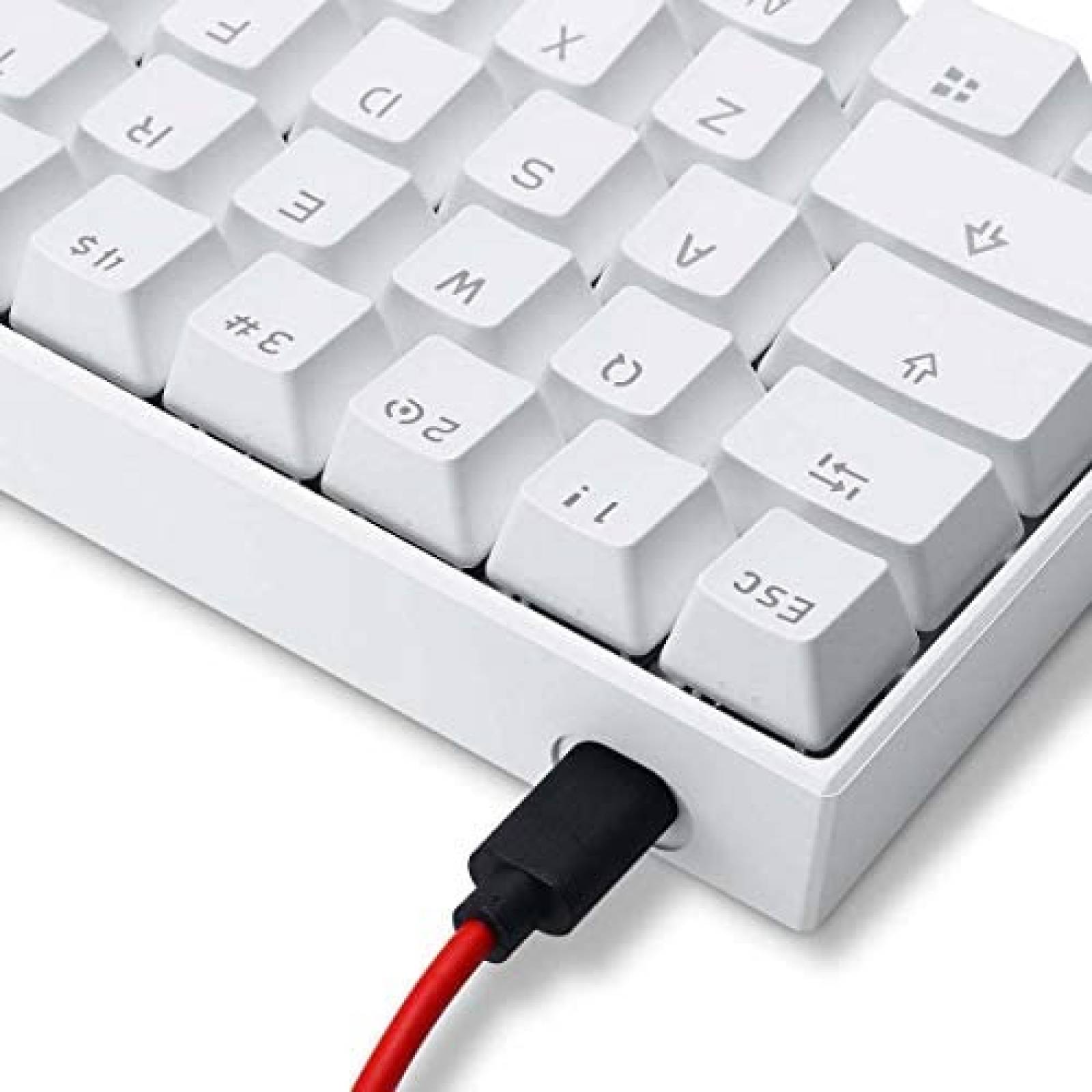 Teclado CORN Anne Pro Gamign 60% RGB Bluetooth -Blanco
