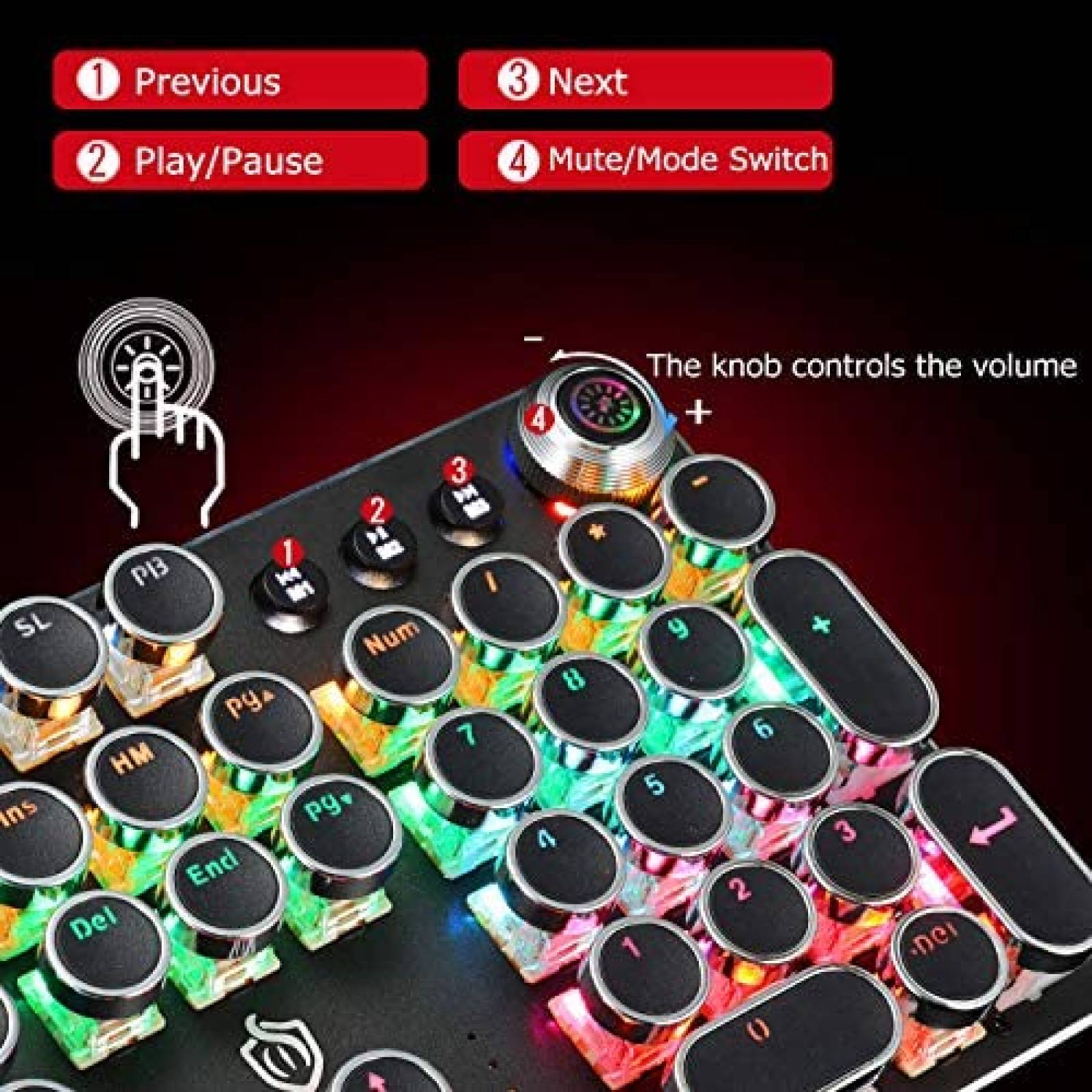 Teclado Gamer Magic-Refiner K820 de 104 Teclas LED -Negro