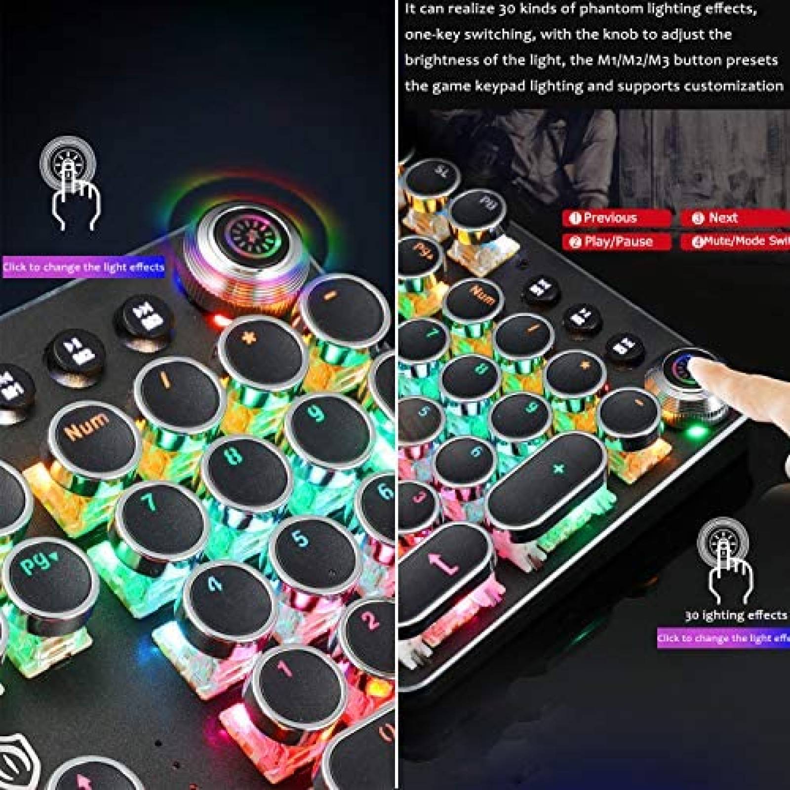 Teclado Gamer Magic-Refiner K820 de 104 Teclas LED -Negro