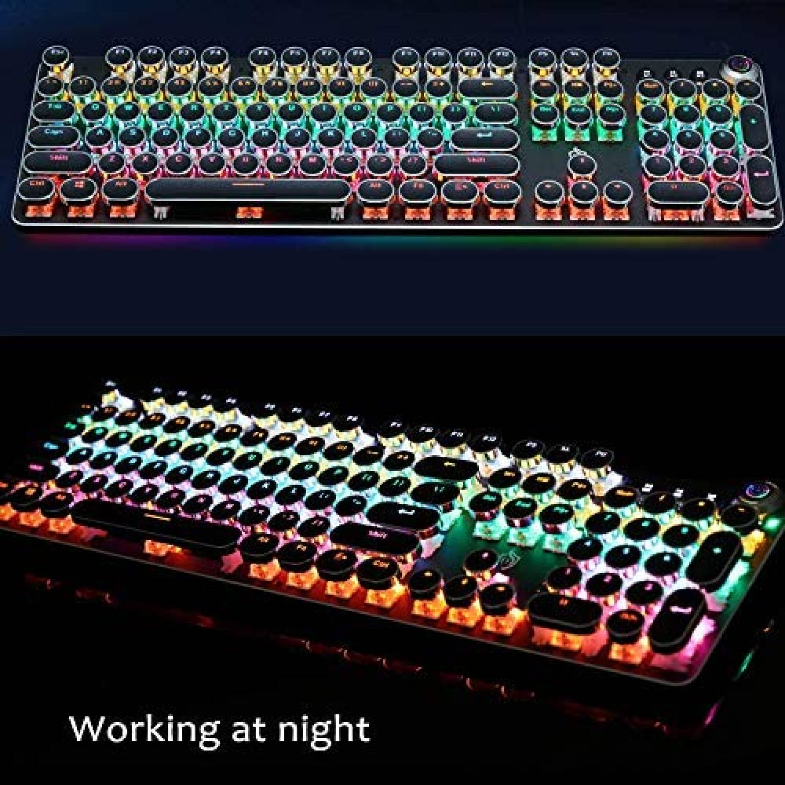 Teclado Gamer Magic-Refiner K820 de 104 Teclas LED -Negro