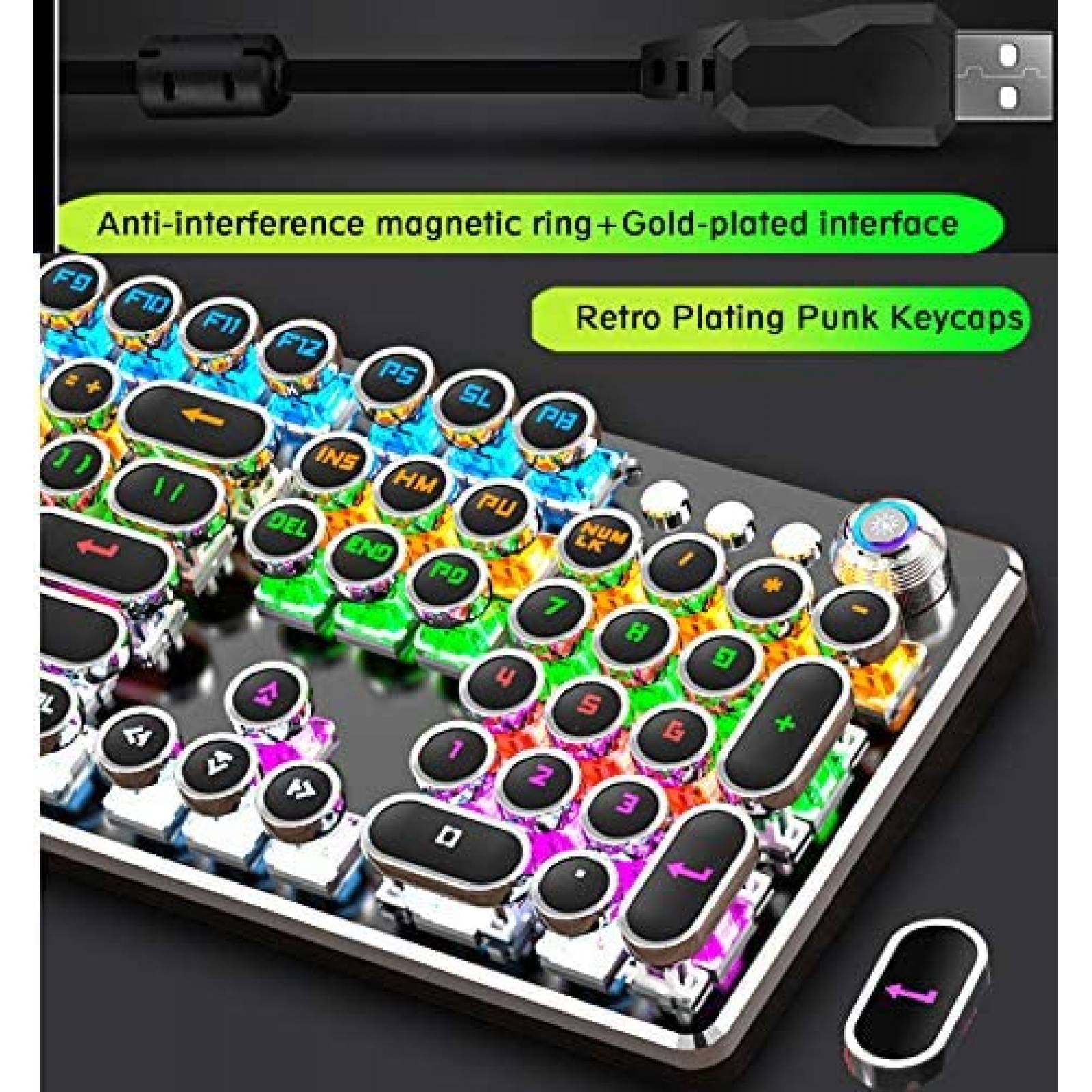 Teclado Gamer Magic-Refiner K820 de 104 Teclas LED -Negro