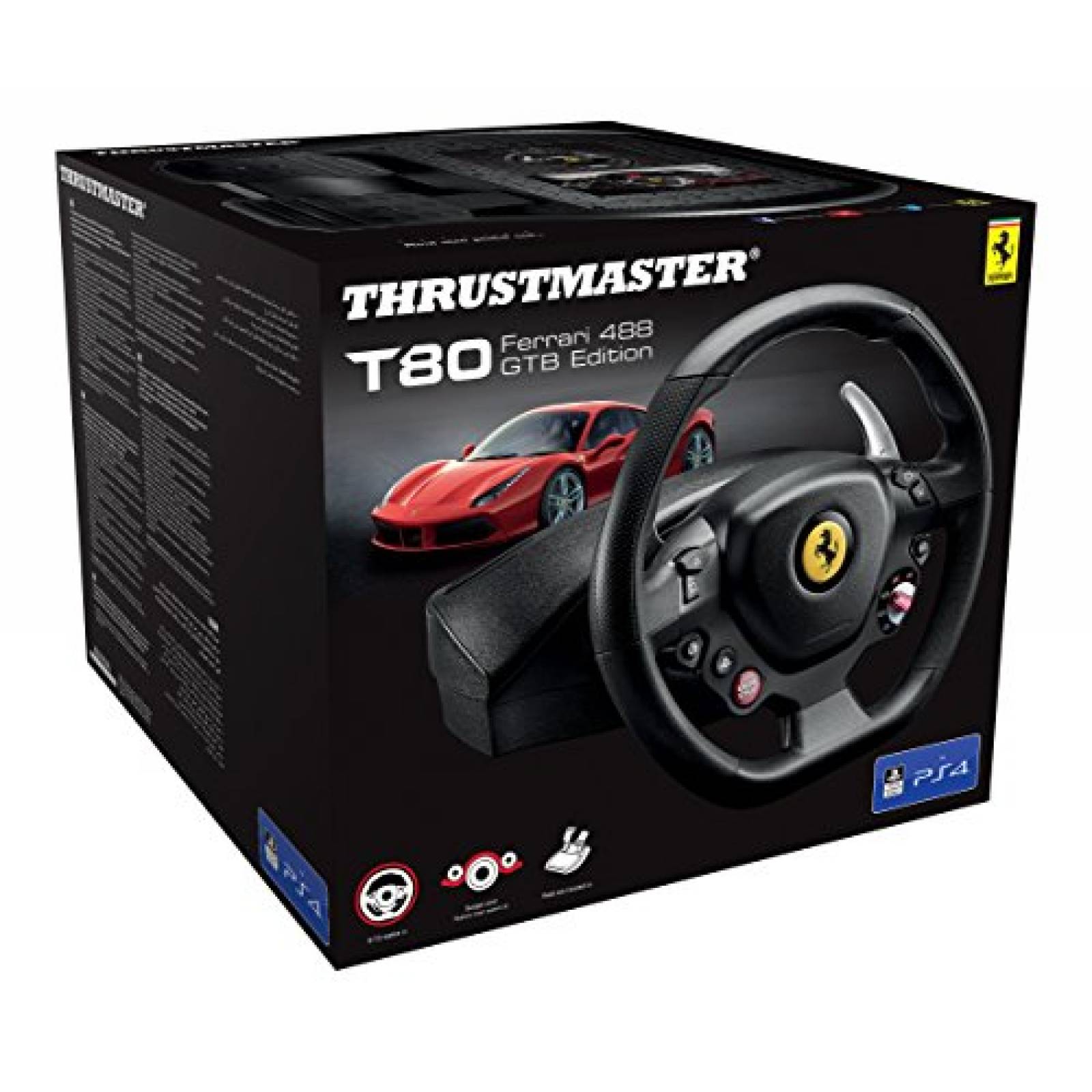 Volante Thrustmaster T80 Edicion Ferrari 488 GTB -Negro