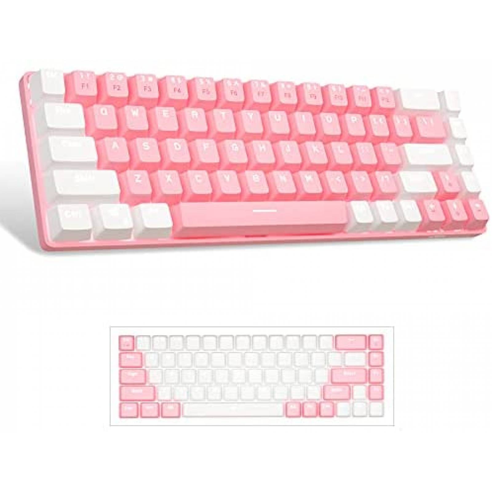 Teclado MageGee MK-Box portatil para juegos -Blanco