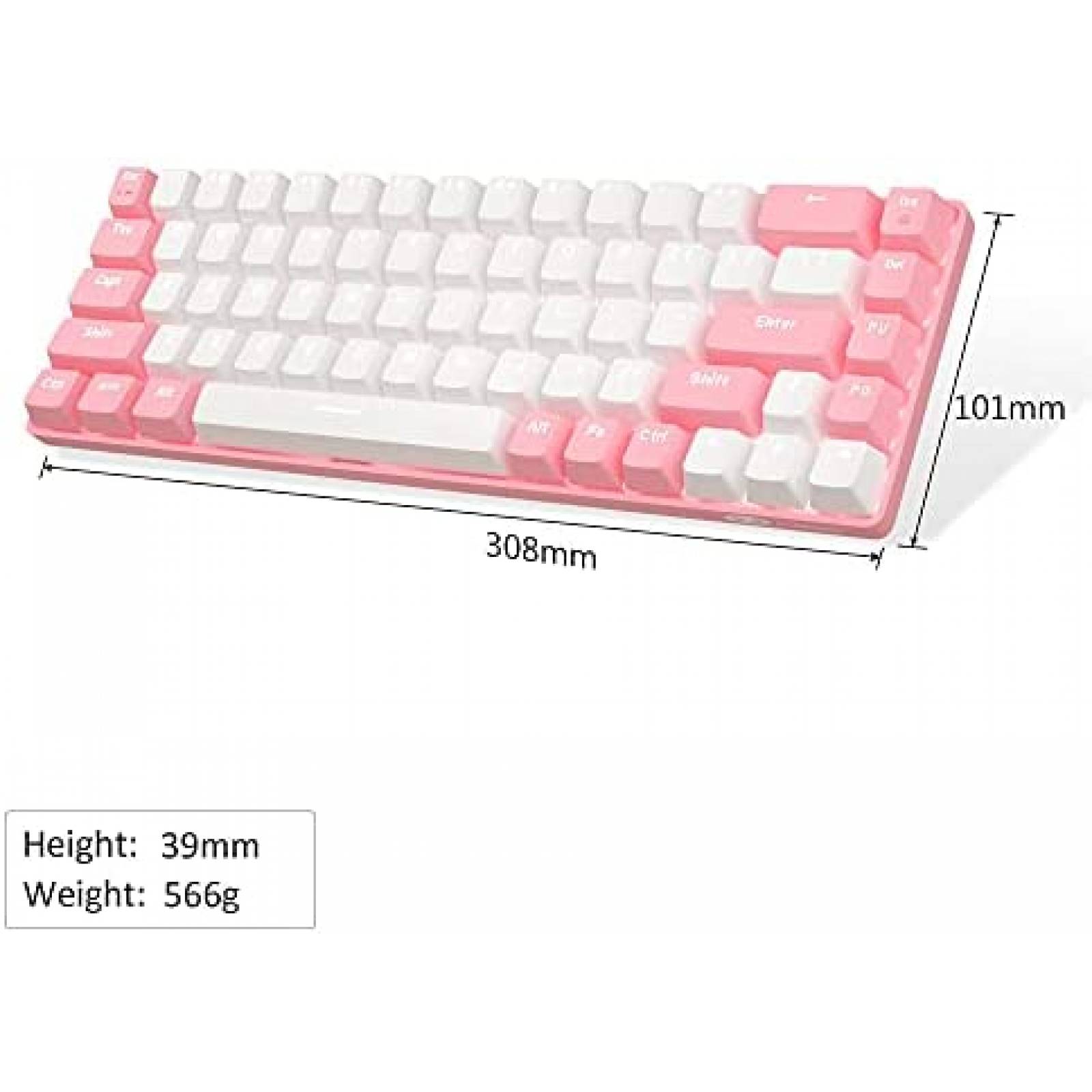 Teclado MageGee MK-Box portatil para juegos -Blanco