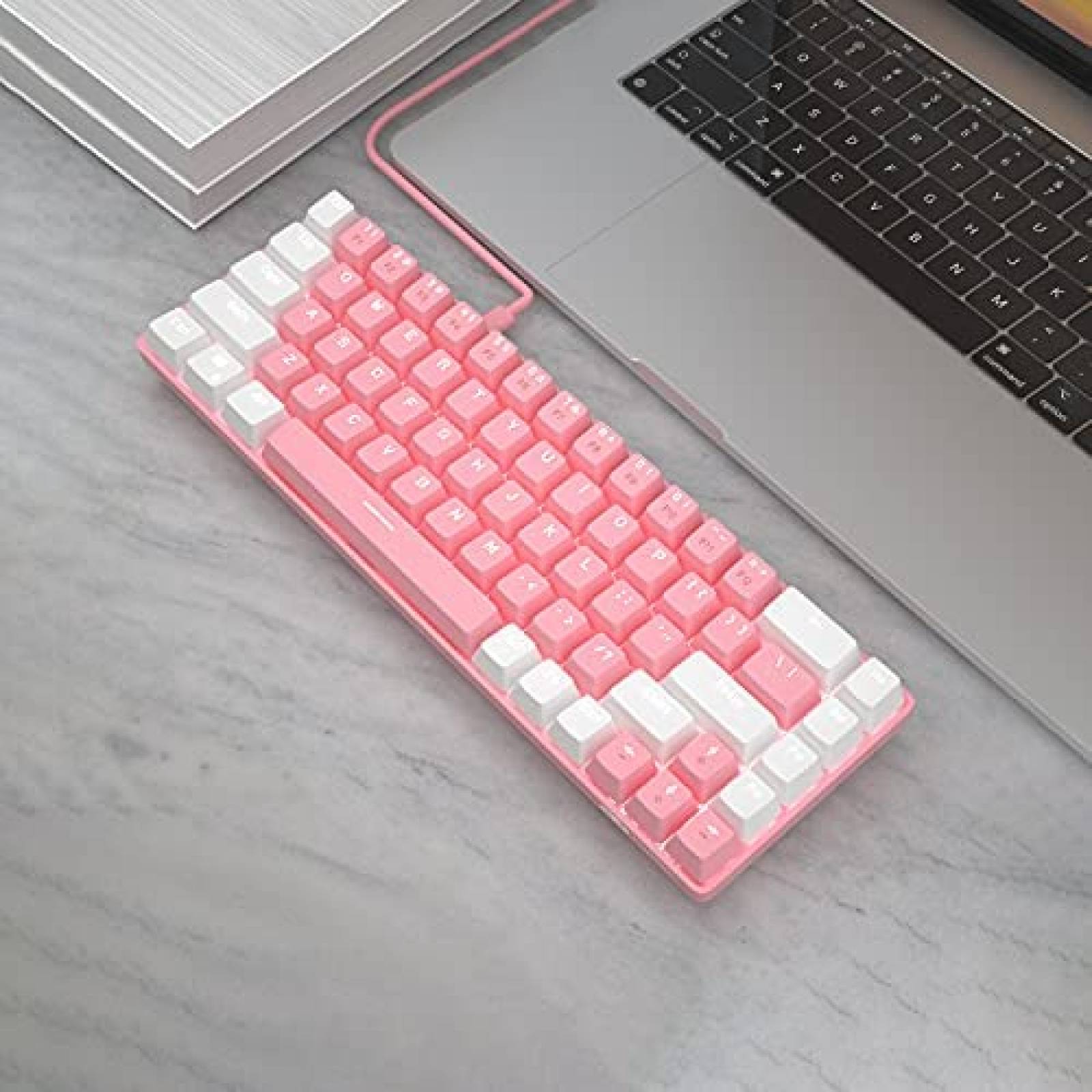 Teclado MageGee MK-Box portatil para juegos -Blanco