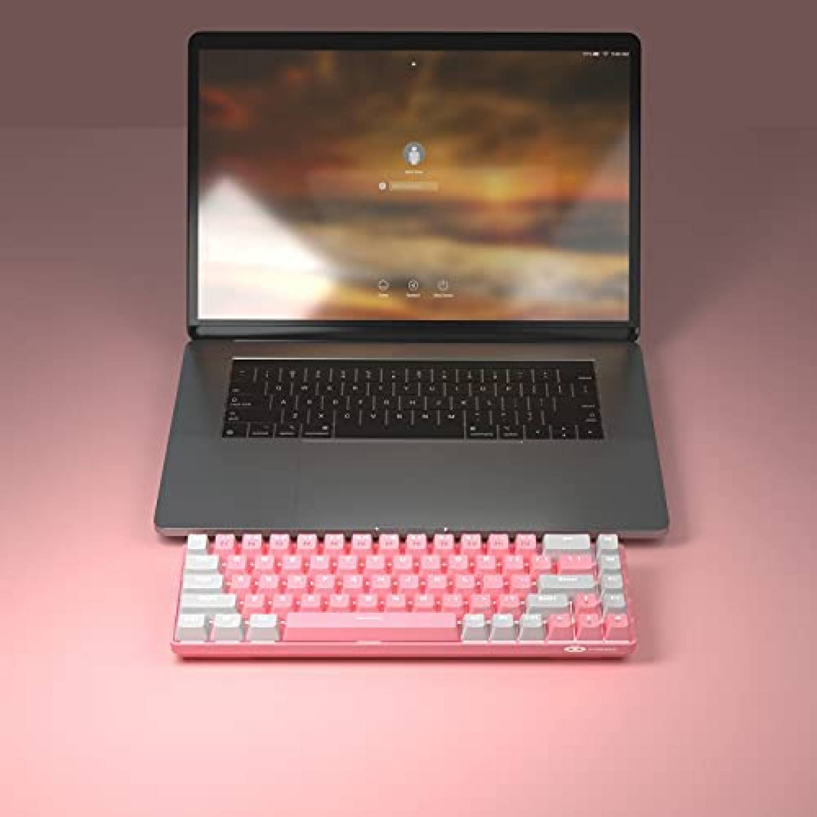 Teclado MageGee MK-Box portatil para juegos -Blanco