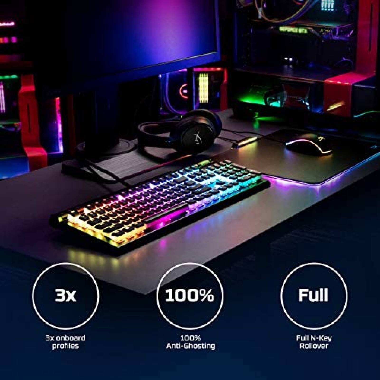 Teclado Gamer HyperX Alloy Elite 2 C/Luz LED USB -Negro