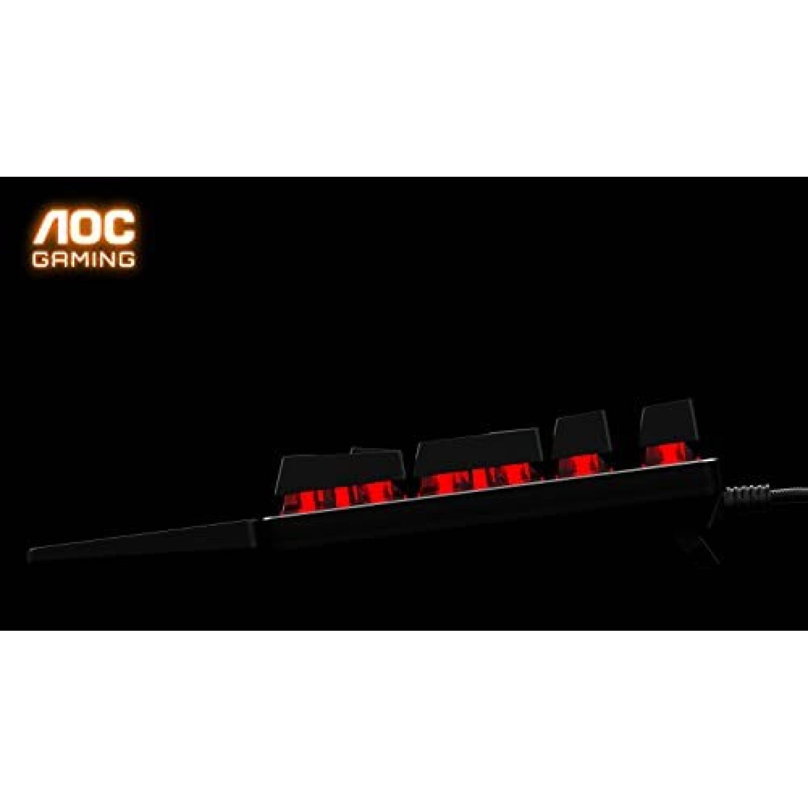Teclado AOC GK500 Gaming Mecanico RGB 104 teclas -Negro