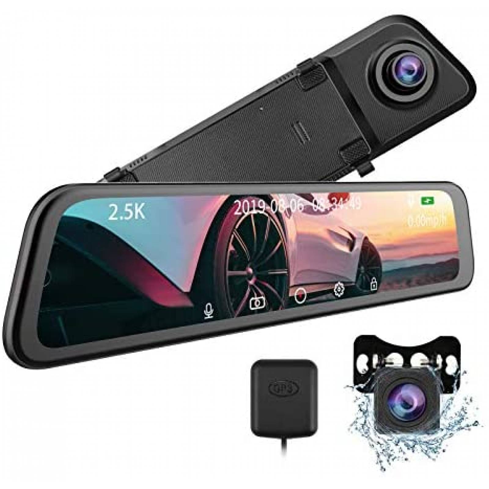 Camara Carchet De Respaldo Impermeable 2.5k -Negro