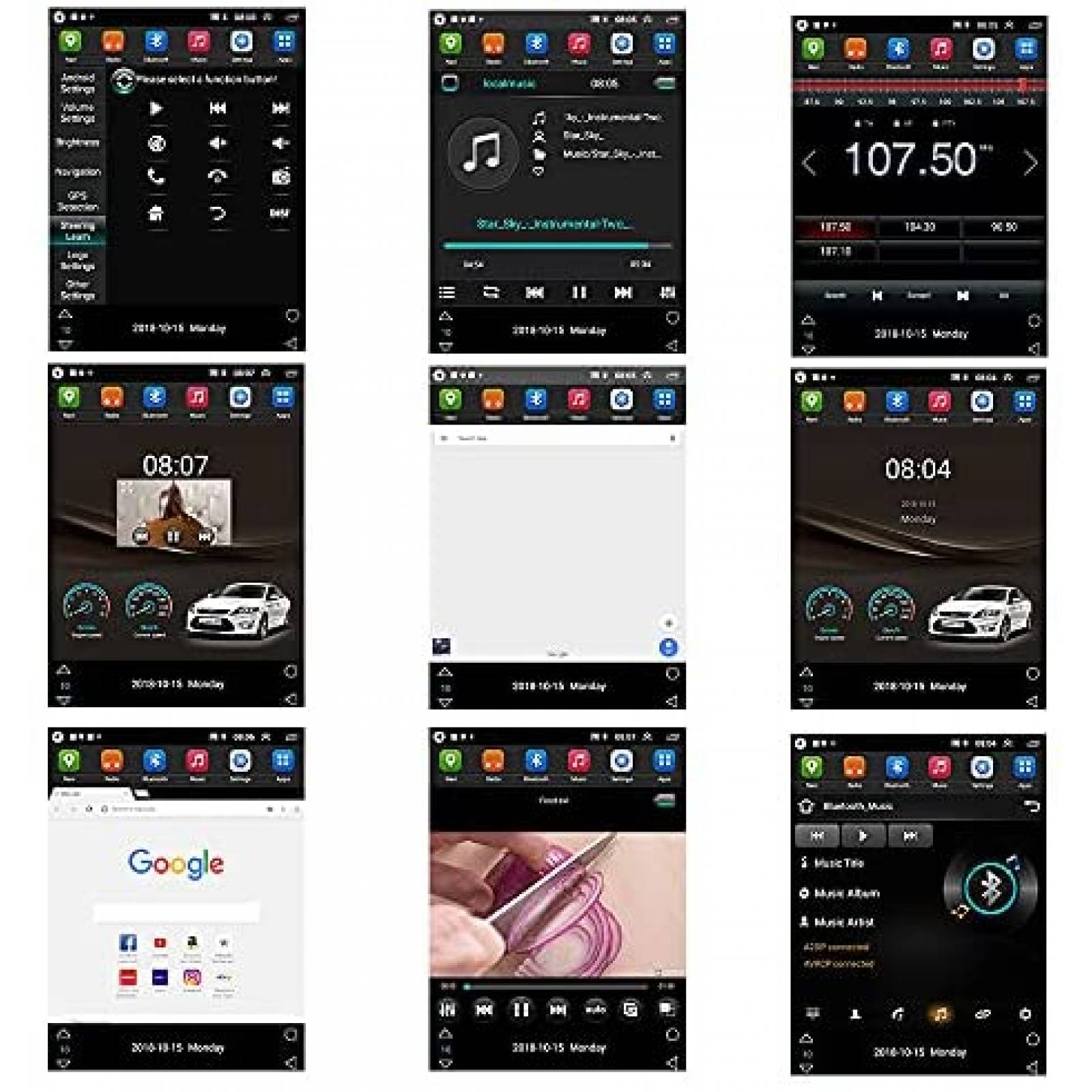Pantalla de Navegacion para Auto Rimoody Vertical 9.5" c/GPS