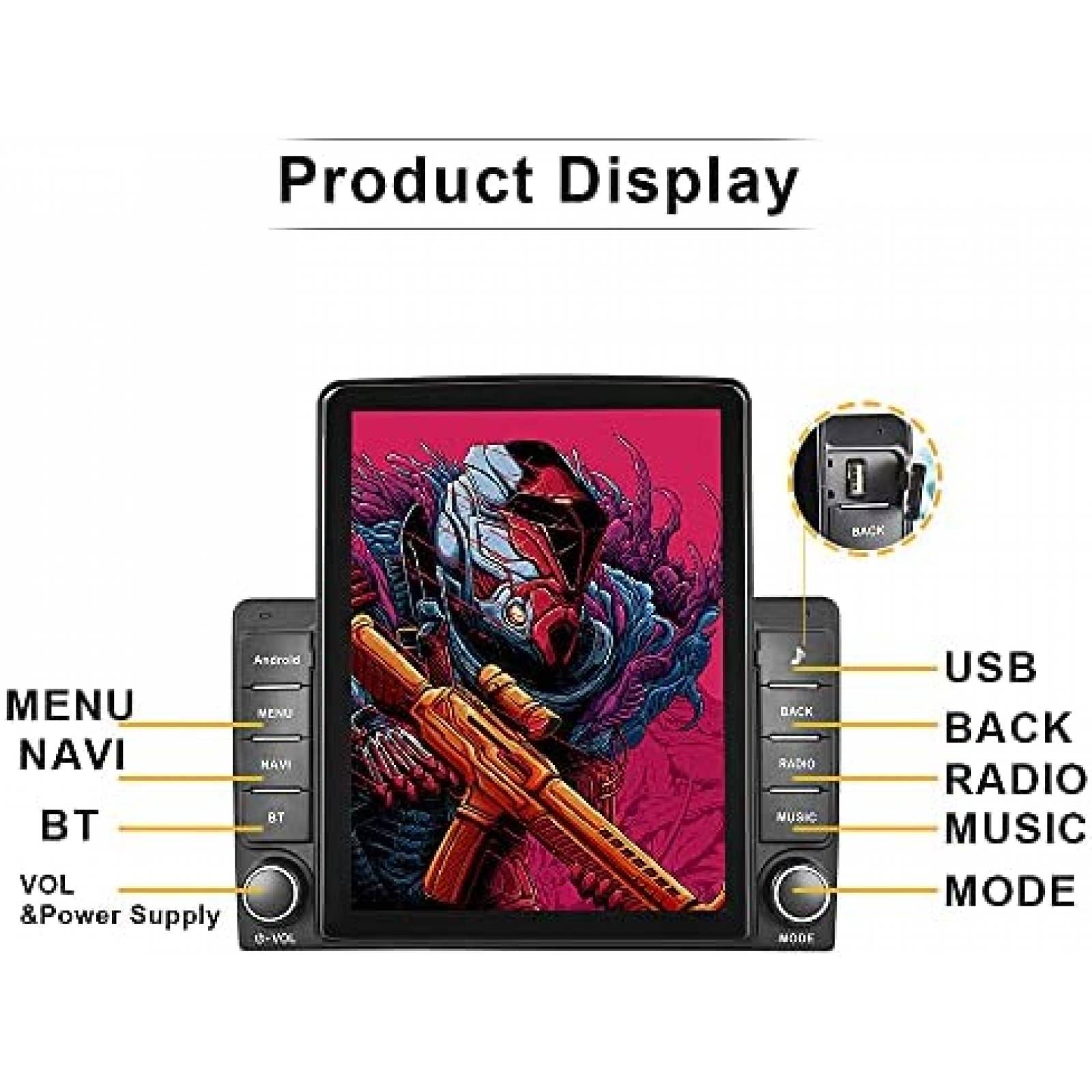 Pantalla de Navegacion para Auto Rimoody Vertical 9.5" c/GPS