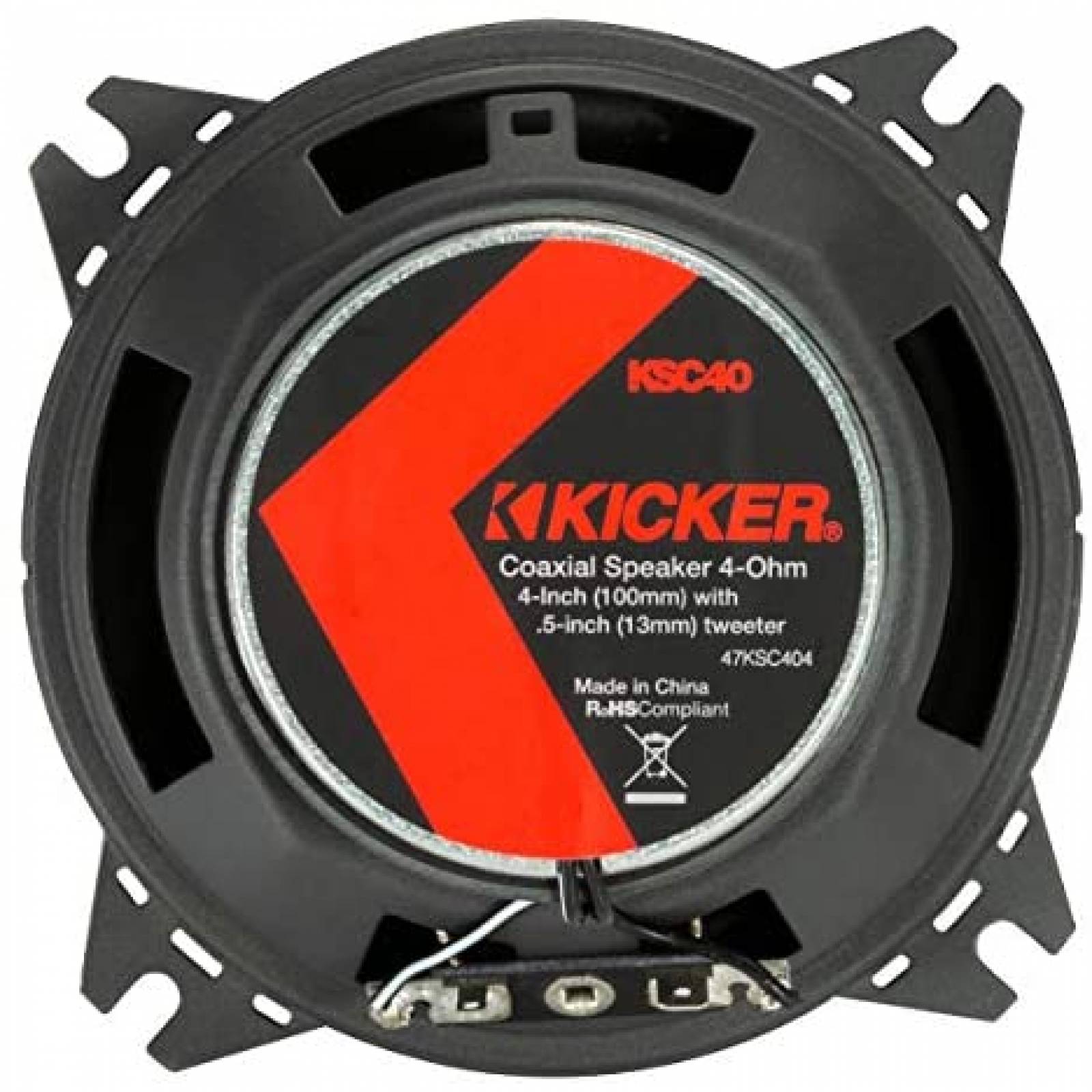 Par de Bocinas Kicker KS Coaxial de 4'' para Auto -Negro