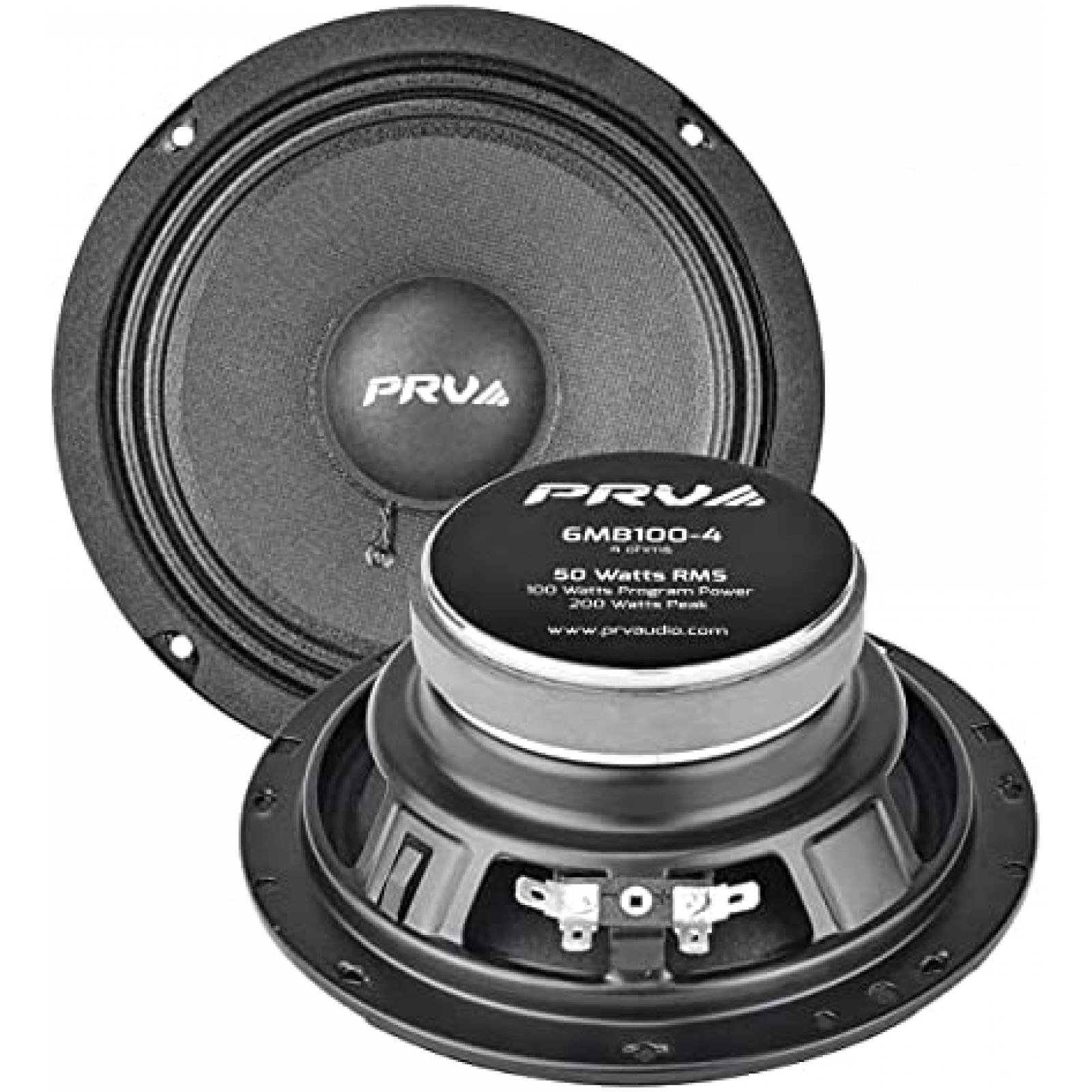 Pack bocina PRV 6MB100-4 x2 6.5" 4 Ohm 50W RMS -Negro