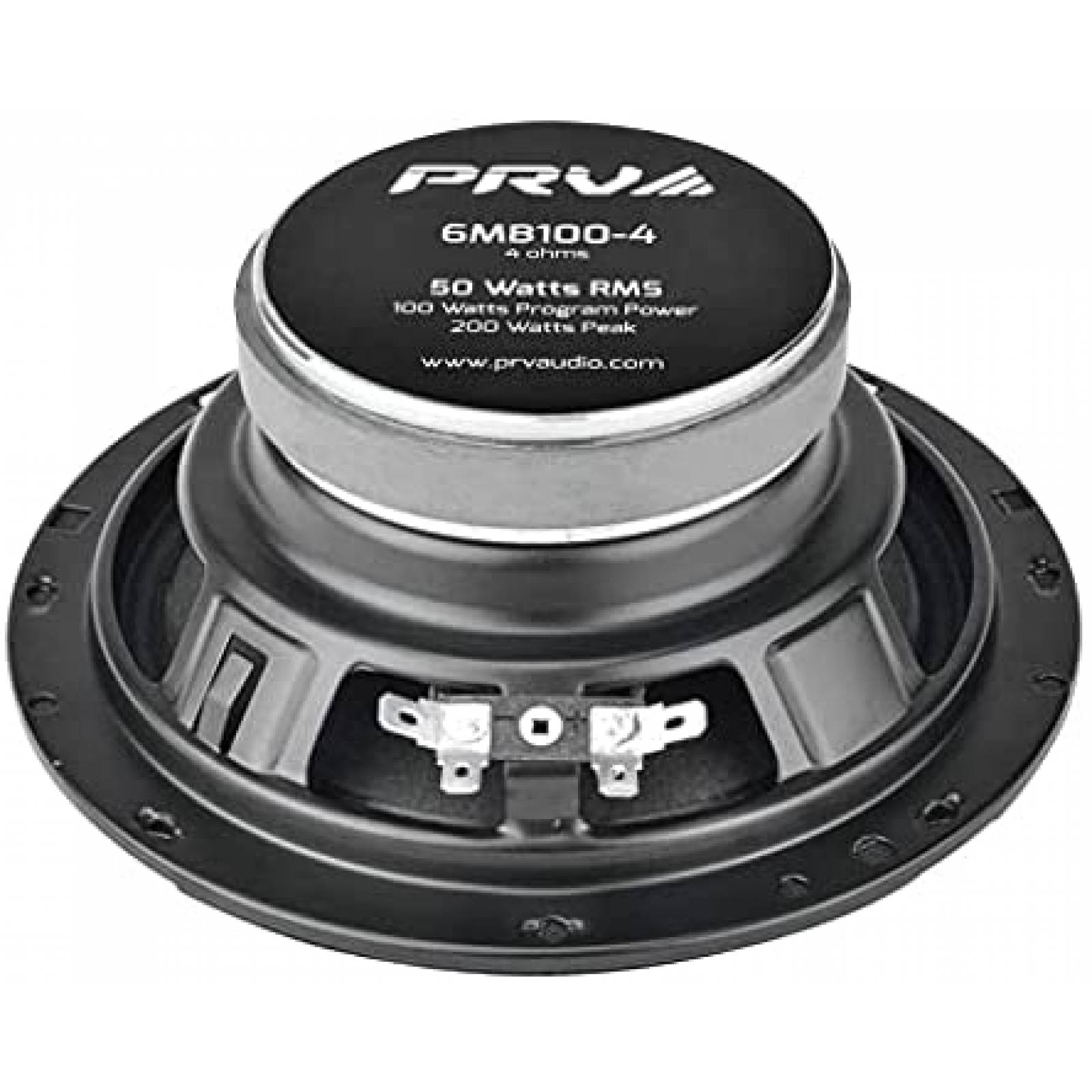 Pack bocina PRV 6MB100-4 x2 6.5" 4 Ohm 50W RMS -Negro