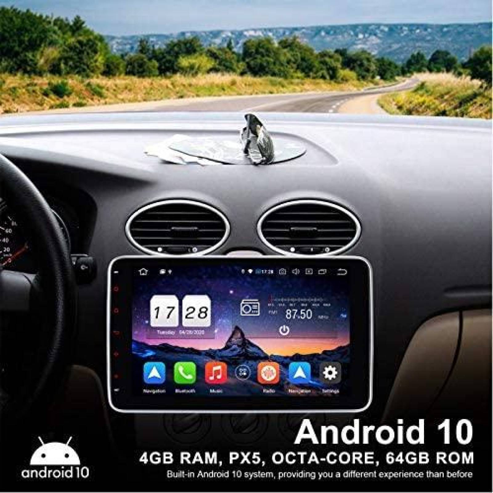 Navegador para Auto Vanku 10.1 Android 10 4GB GPS -Negro