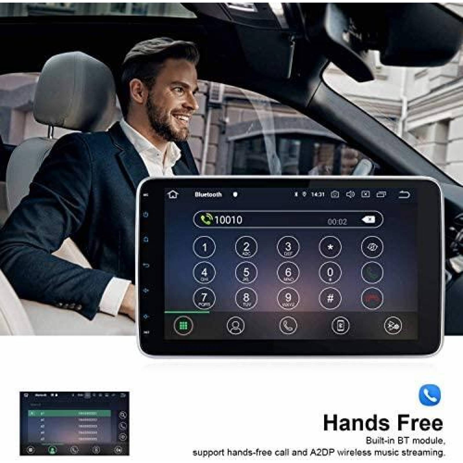 Navegador para Auto Vanku 10.1 Android 10 4GB GPS -Negro