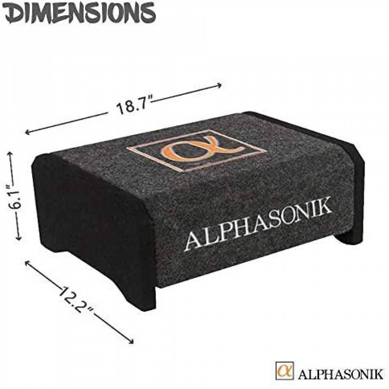 Bocina Subwoofer Alphasonik AS10DF 10'' 1200W 4 Ohm -Negro
