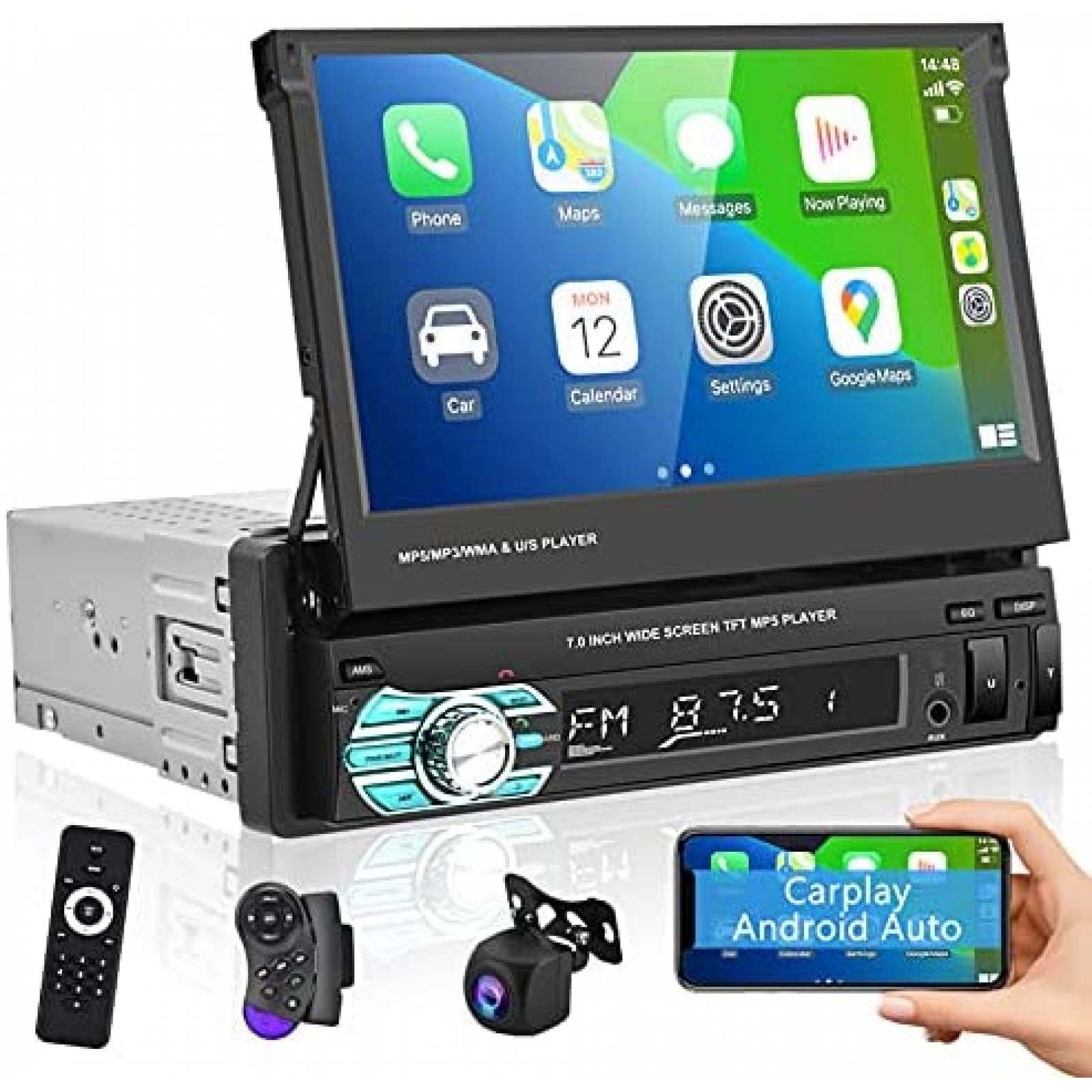 Estereo Carro Romoody 7" Bluetoothe FM USB Aux -Negro