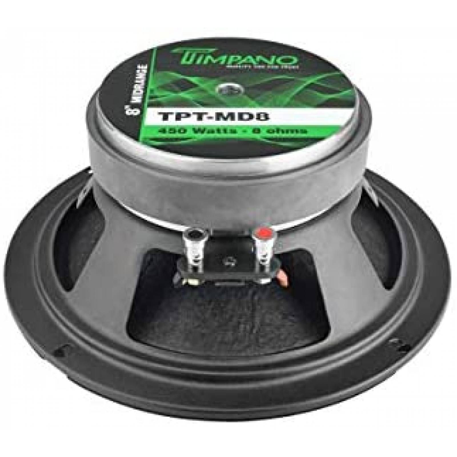 Bocina TIMPANO TPT-MD8 8" 8 Ohms 225W RMS 450W-Negro