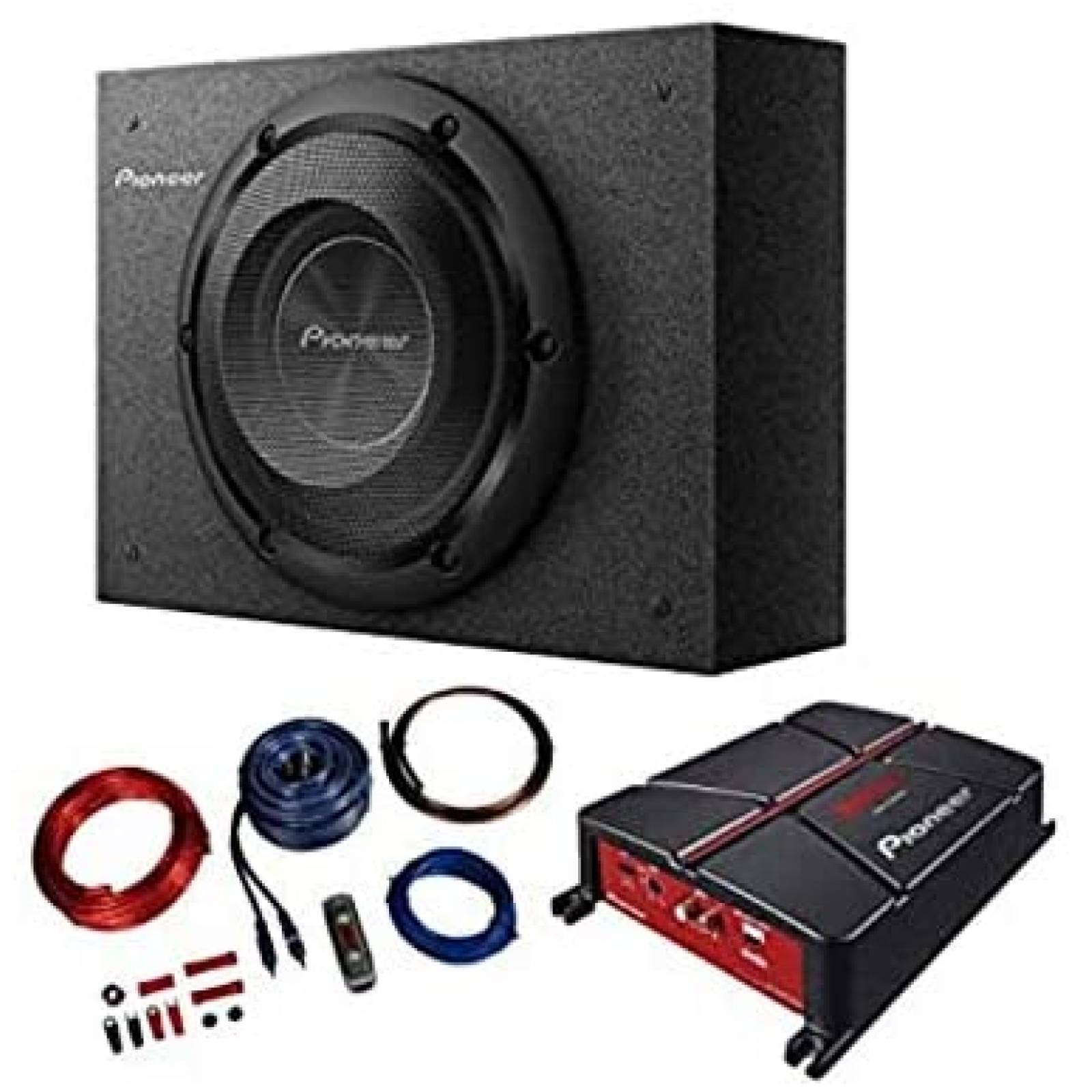 Bocina PIONEER Shalow 8" 700w slim 16.5x12.5x7" -Negro