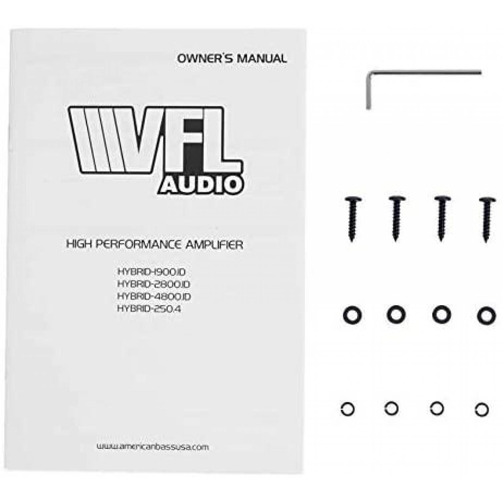 Amplificador American Bass VFLHYBRID2504 1000W 4Ch -Negro