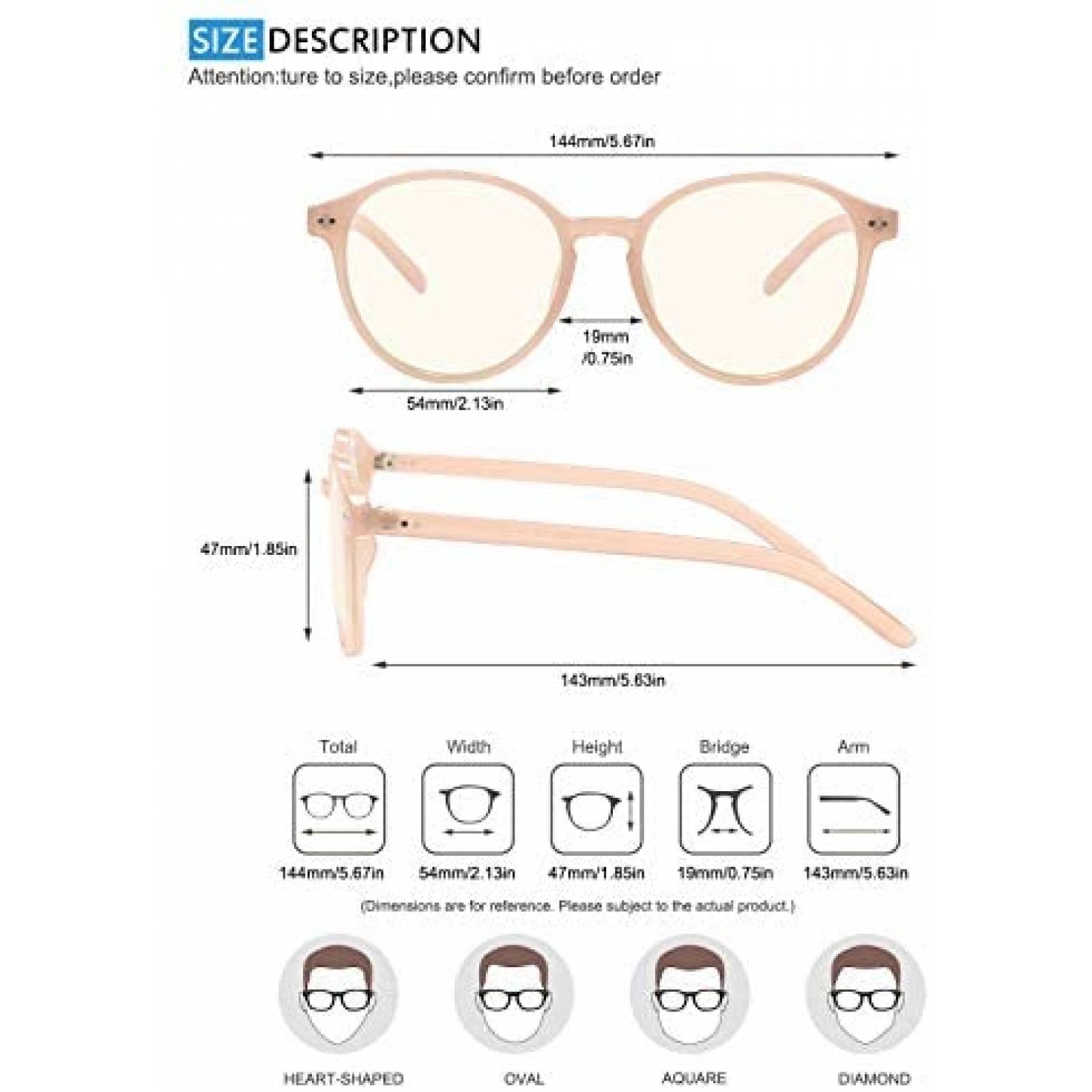 Gafas con bloqueo de luz azul MAGIC ROSE para ordenador