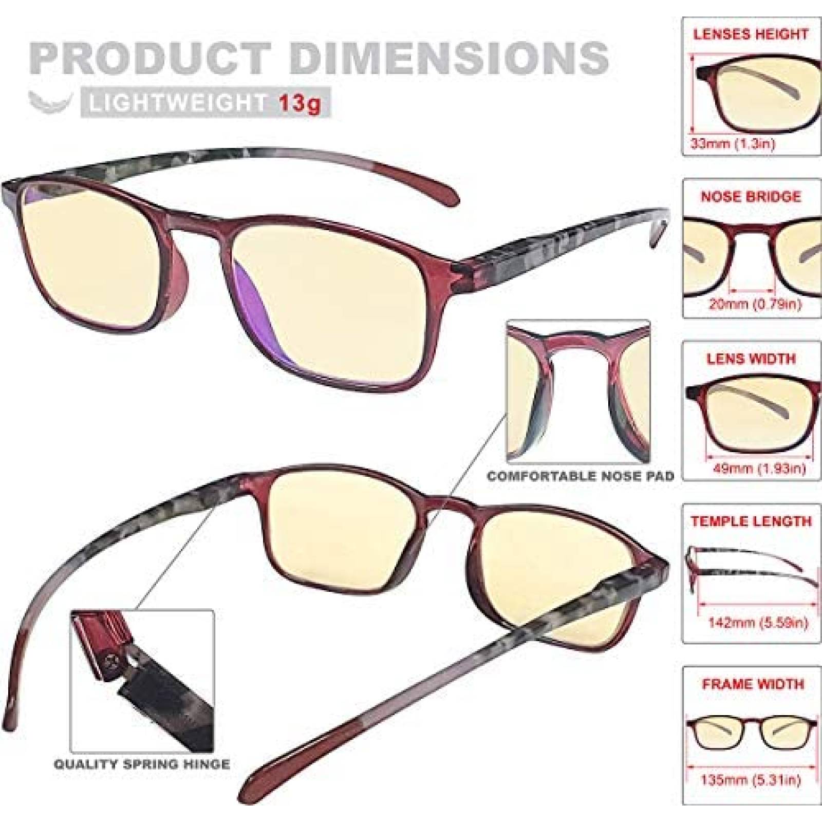 Lentes para computadora MIYUI JAPAN Bloquea luz azul -Azul