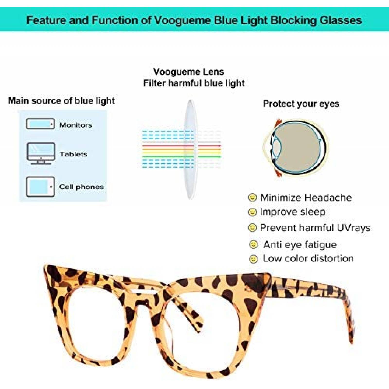 Lentes Voogueme WA096252-02 Bloqueo de Luz Azul y Rayos UV