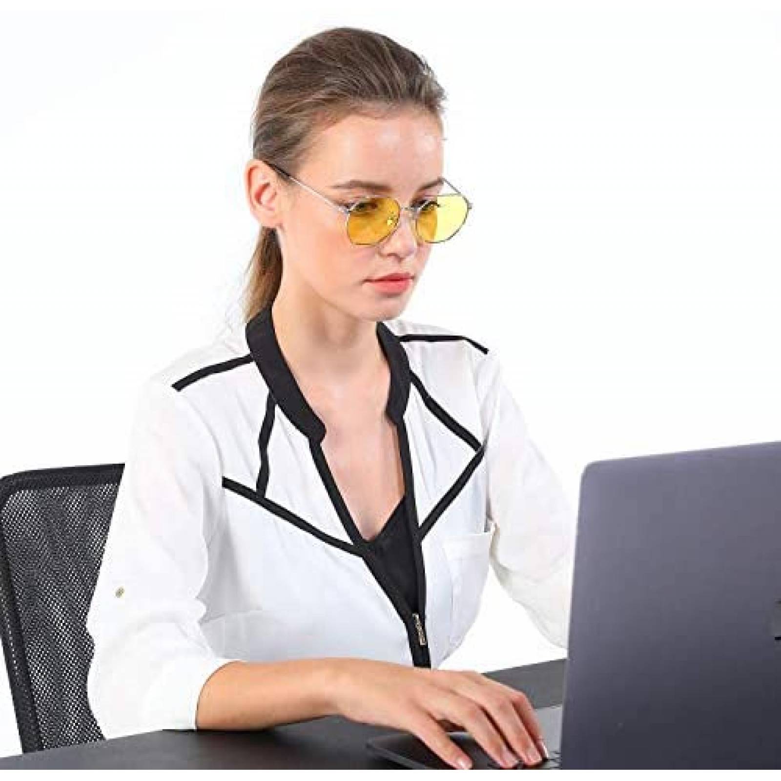 Gafas KLIM Juliette Filtro Luz Azul Proteccion UV -Plateado