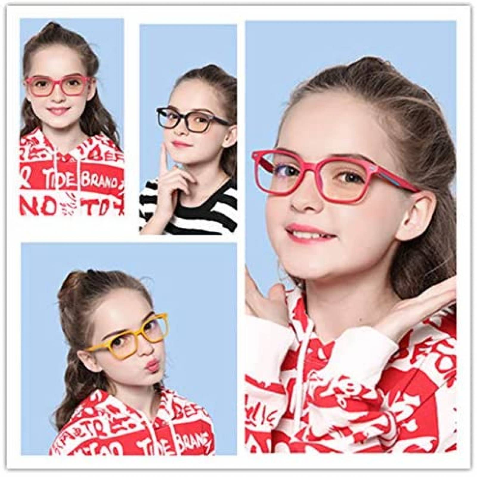 Lentes de Bloqueo de Luz Azul MAXJULI Para Niño -Cafe