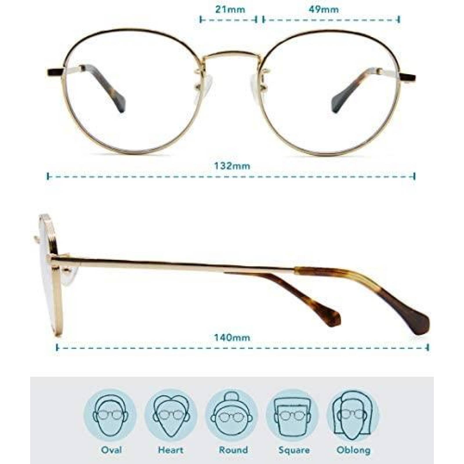 Lentes Felix Gray Hamilton Blue Minimalista Bloqueo de Luz