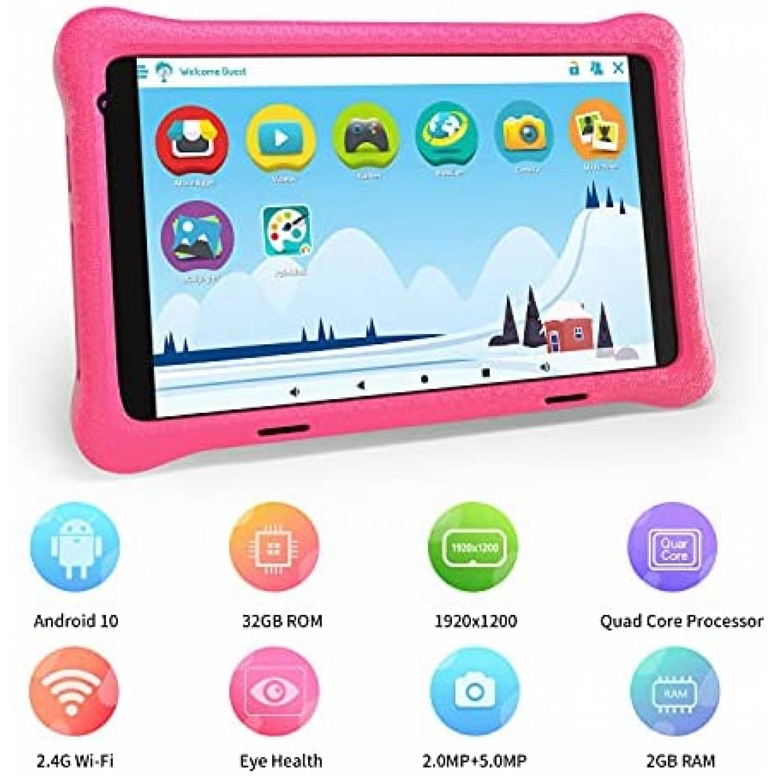 Tablet Infantil HAPPYBE 8'' 32GB 5000 mAh 1080P Full HD