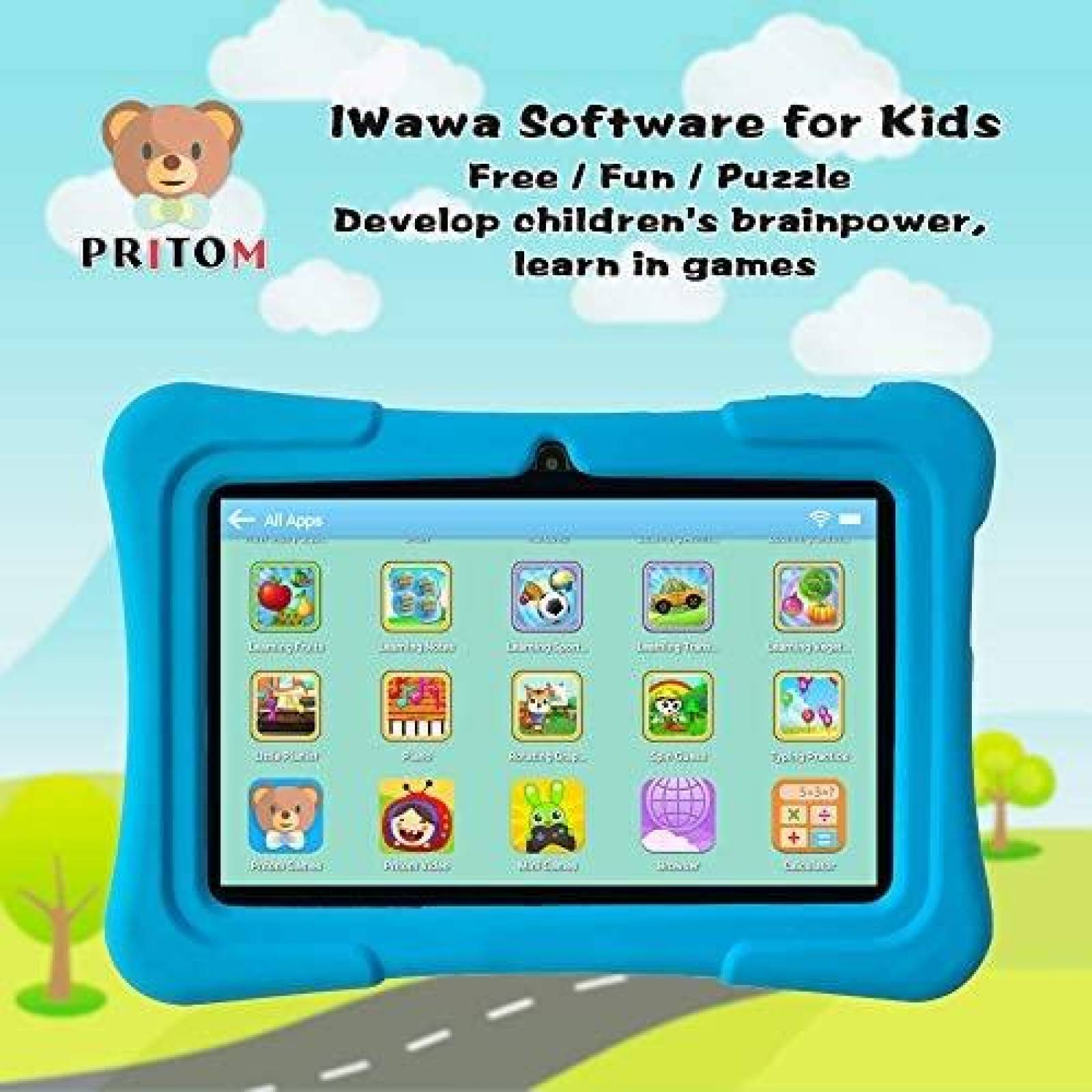 Tablet para Nios PRITOM Software Preinstalado 7'' -Celeste