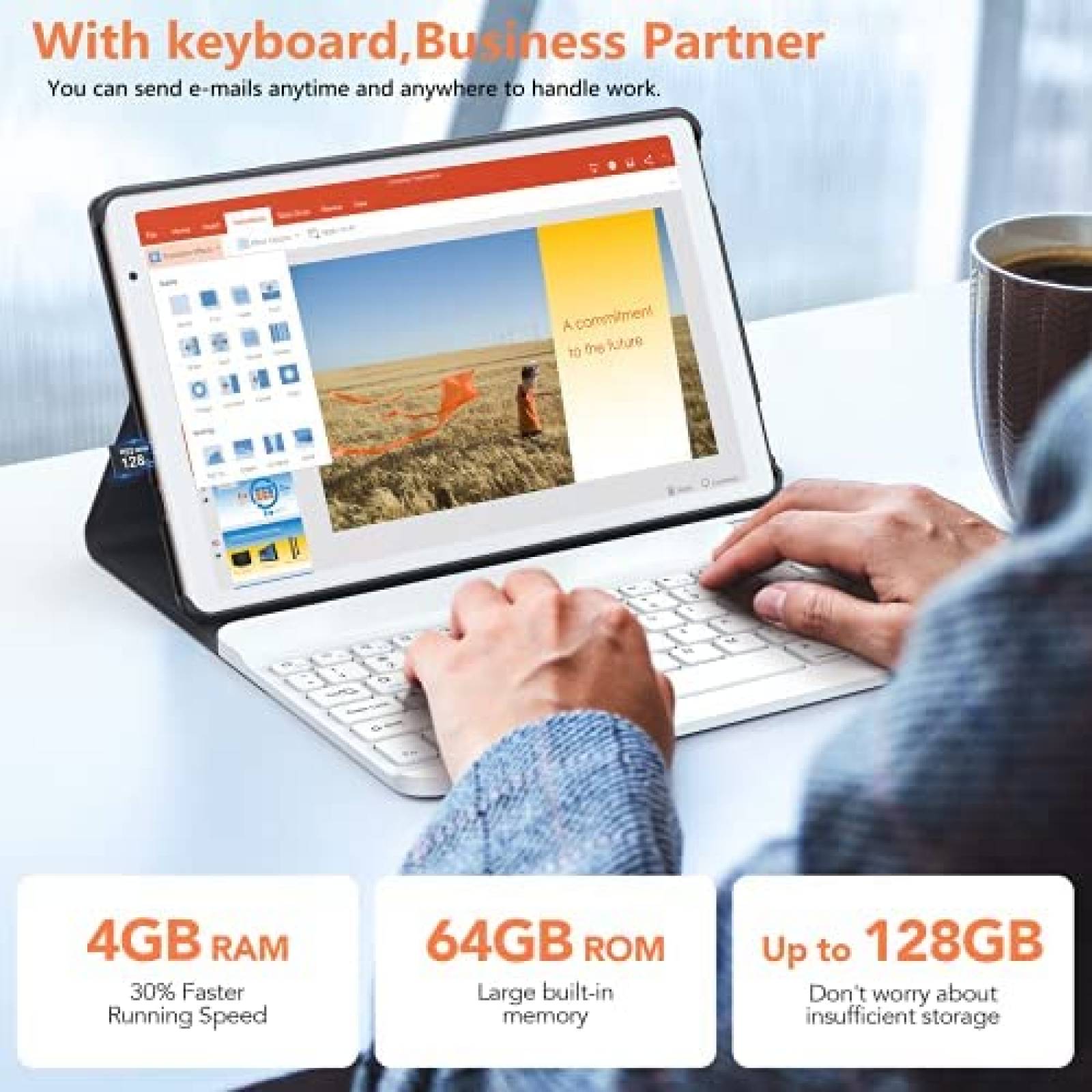 Tablet LNMBBS T610 10.1" 4GB 64GB Octa-Core Bluethoot -Oro