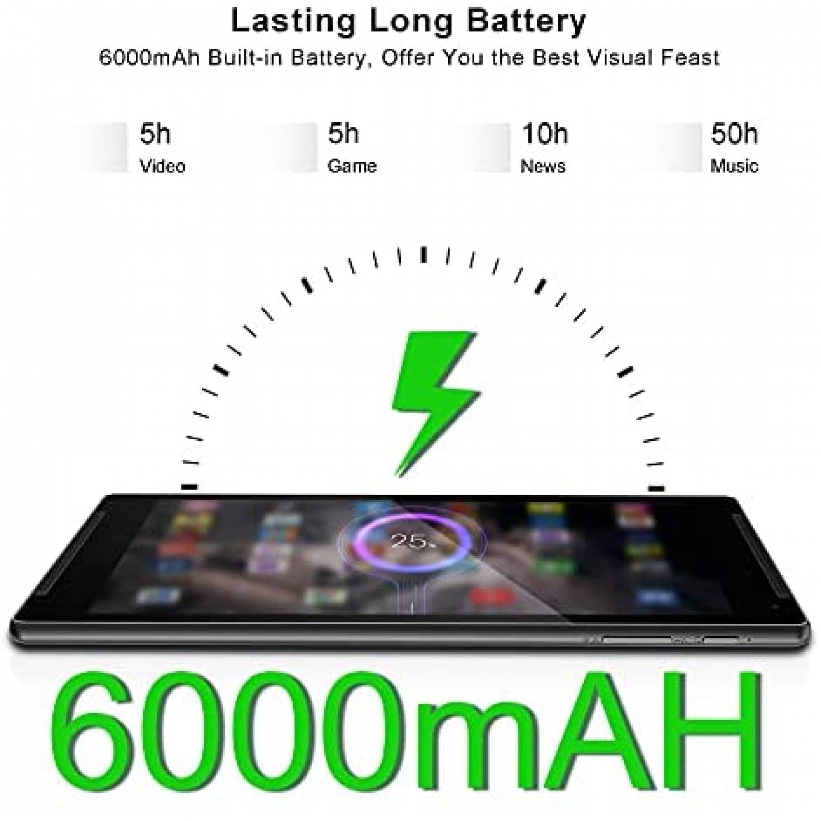Tablet TJD 10'' 2GB/32GB de 2+5MP IPS 1280x800 6000mAh