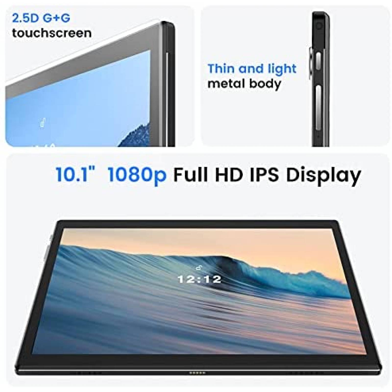 Tablet 2 en 1 LNMBBS 10.1'' 2.0GH 4GB RAM+ 128GB 13MP