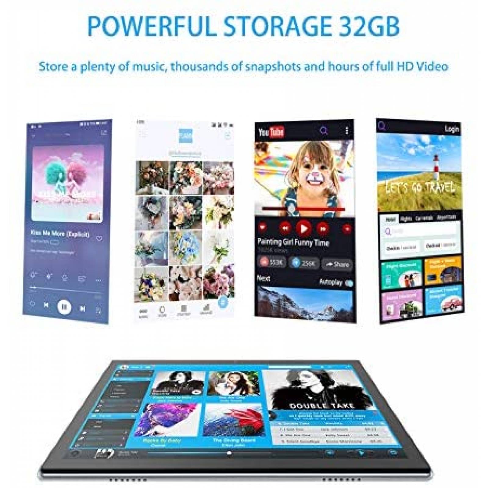 Tablet Hoozo 10'' 5G Wi-Fi 32GB Bluetooth GPS HD -Plateado
