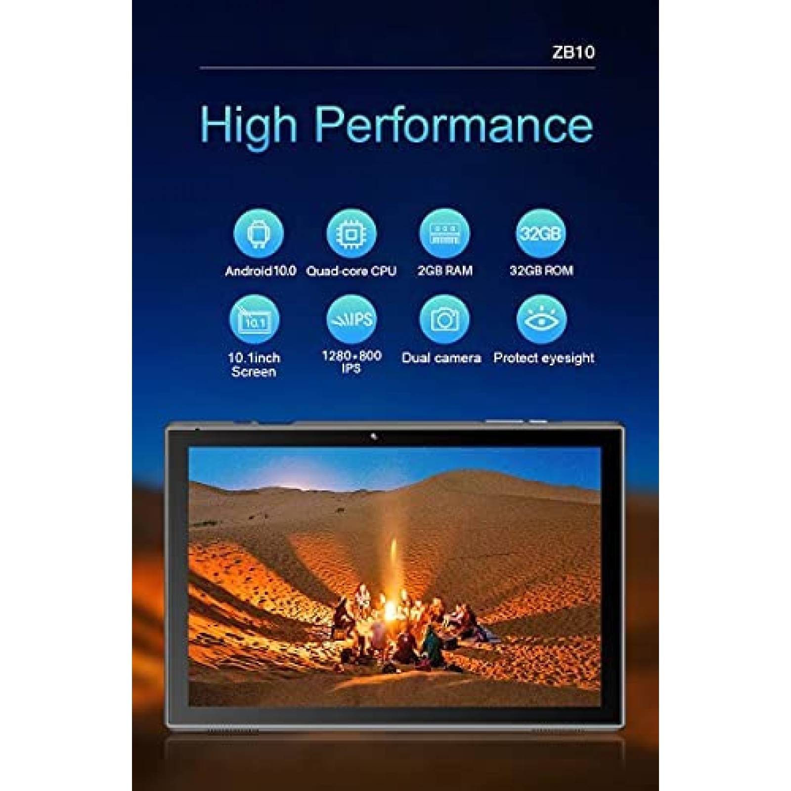Tablet ZZB ZB10 10'' 8MP 32GB ROM Expandible a 512GB